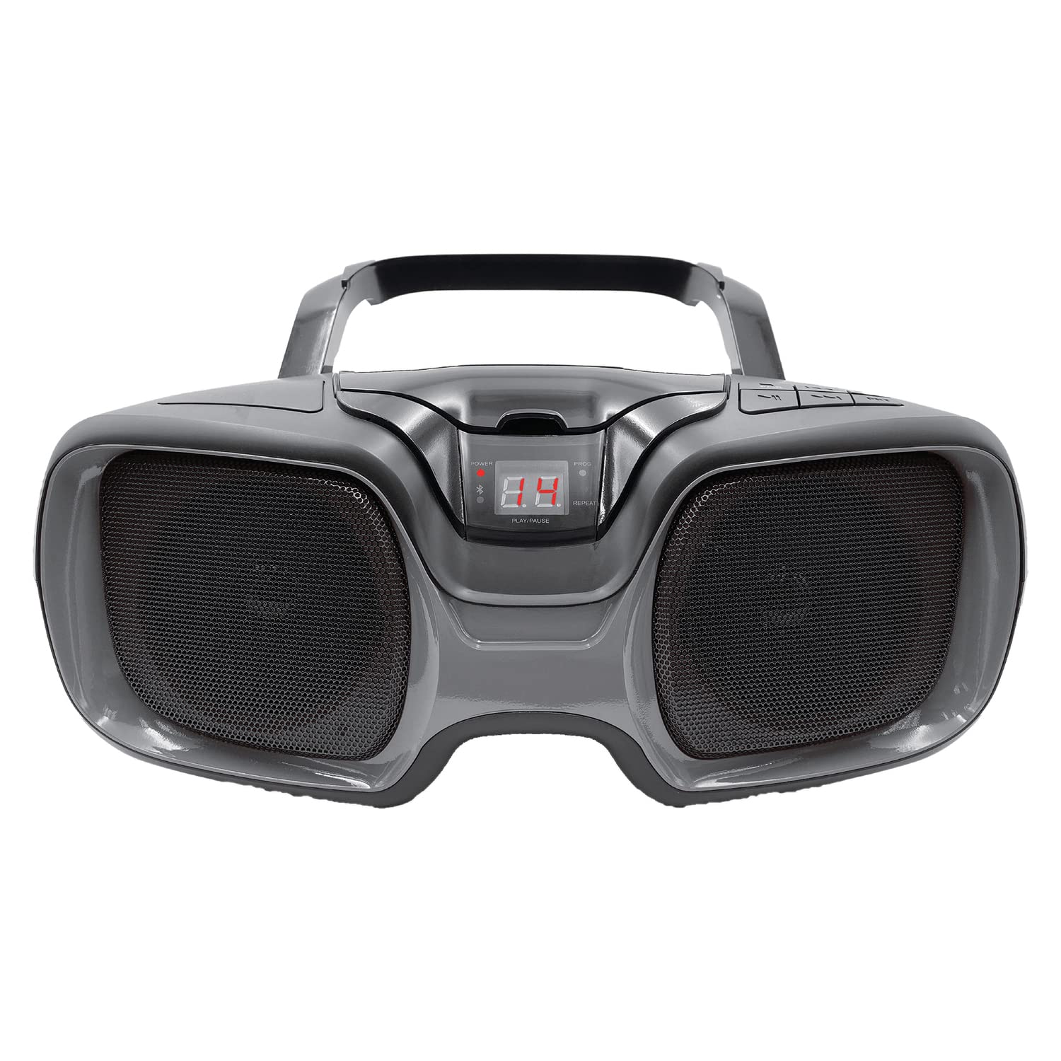 Proscan PRCD1037BT-BLACK/TITANIUM 3-Watt Portable CD Player with Bluetooth, AM/FM Radio & Built-in Speakers - Perfect for Outdoor Parties, Beach Trips & Home Entertainment