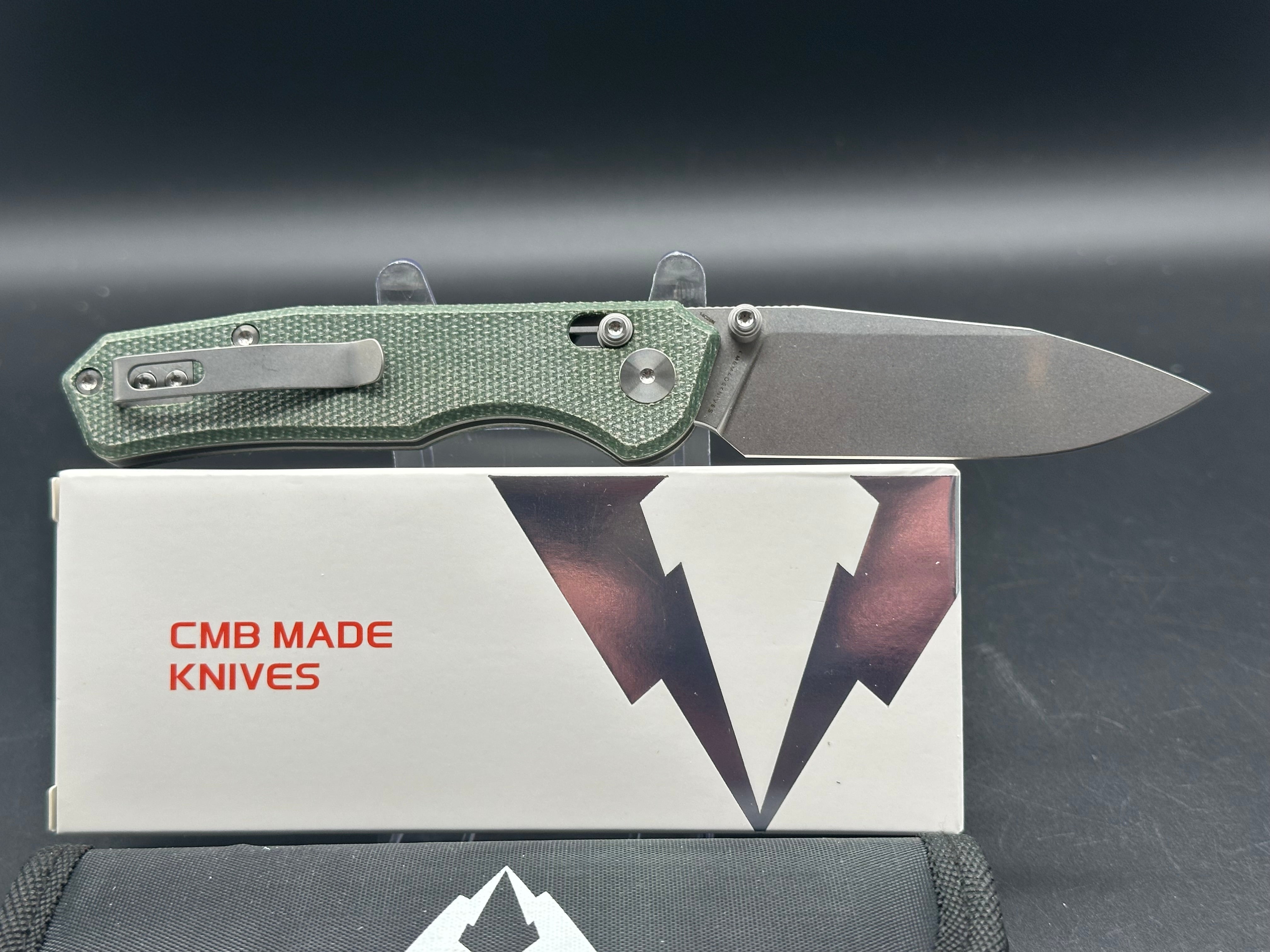 CMB Explorer Folding Knife with Micarta Handle & 14C28N Stainless Steel Blade - Plain Edge for Camping, Hiking, and Everyday Carry (EDC)