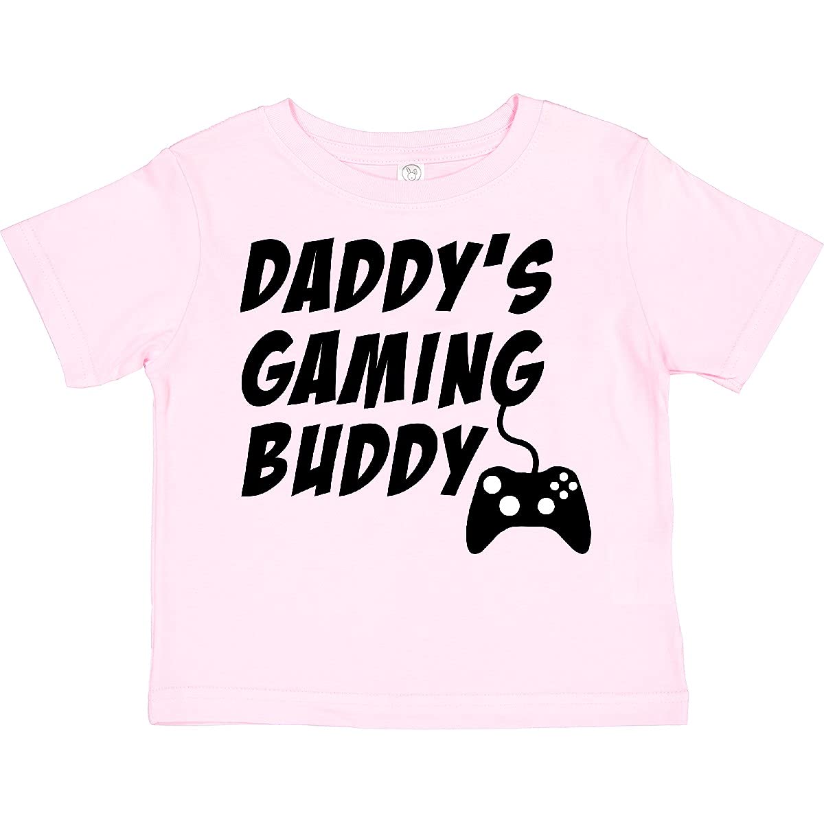 Inktastic Daddy's Gaming Buddy with Controller Toddler T-Shirt - Cute Father & Son Matching Outfit for Video Game Nights & Family Bonding