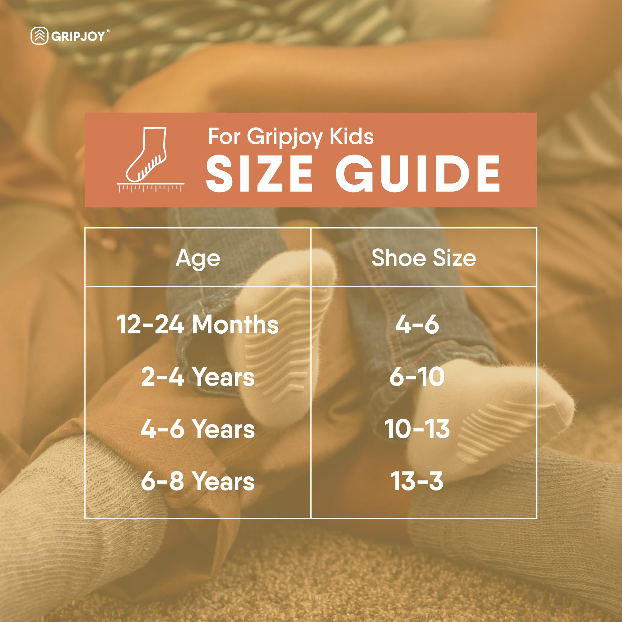 Gripjoy Non-Slip Toddler Socks with Grippers - 4 Pairs Anti-Skid Baby Socks for Boys & Girls - Perfect for Playtime, Daycare & Learning to Walk