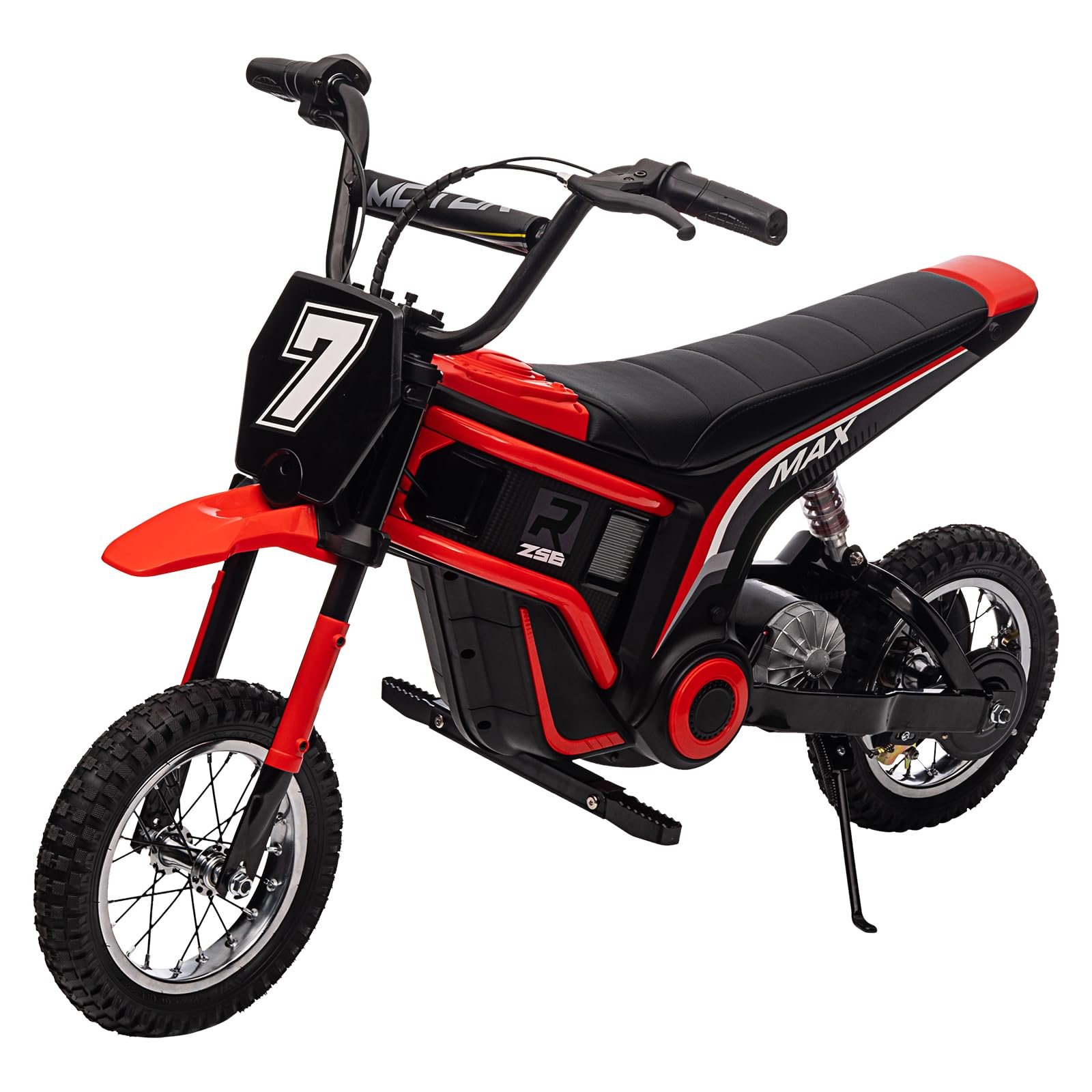 GARVEE 24V 10A 350W Kids Electric Dirt Bike for Ages 5-17 | 14.29 MPH Max Speed | 3-Speed Adjustable | Red Color | Perfect for Off-Road Adventure & Backyard Riding
