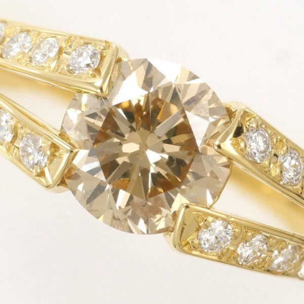 18K Yellow Gold Brown Diamond Ring for Women - Elegant and Unique Engagement, Wedding, or Anniversary Jewelry Gift - Perfect for Special Occasions and Everyday Luxury