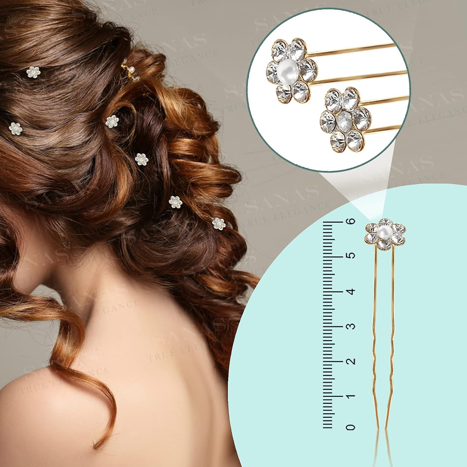 Elegant Pearl Hair Clips for Women & Girls - 12pcs Bridal Hair Accessories Set with U Pins for Wedding, Party & Special Occasions - Perfect for Bridal Hairstyles, Prom & Formal Events