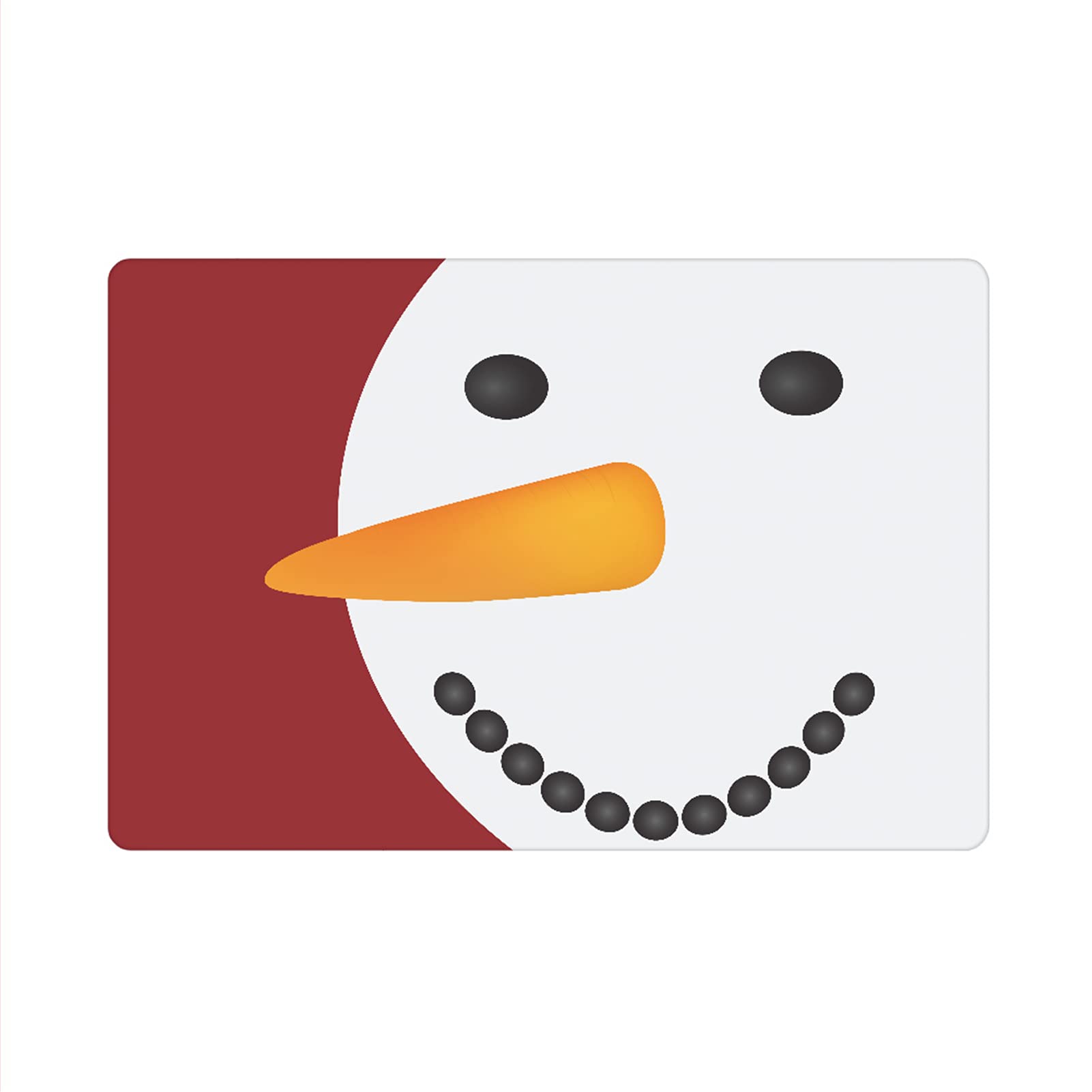 PZZ BEACH Christmas Snowman Door Mat - Indoor/Outdoor Holiday Decor, Non-Slip Xmas Floor Rug for Bathroom & Kitchen - Festive Home Decoration for Winter & Holiday Season