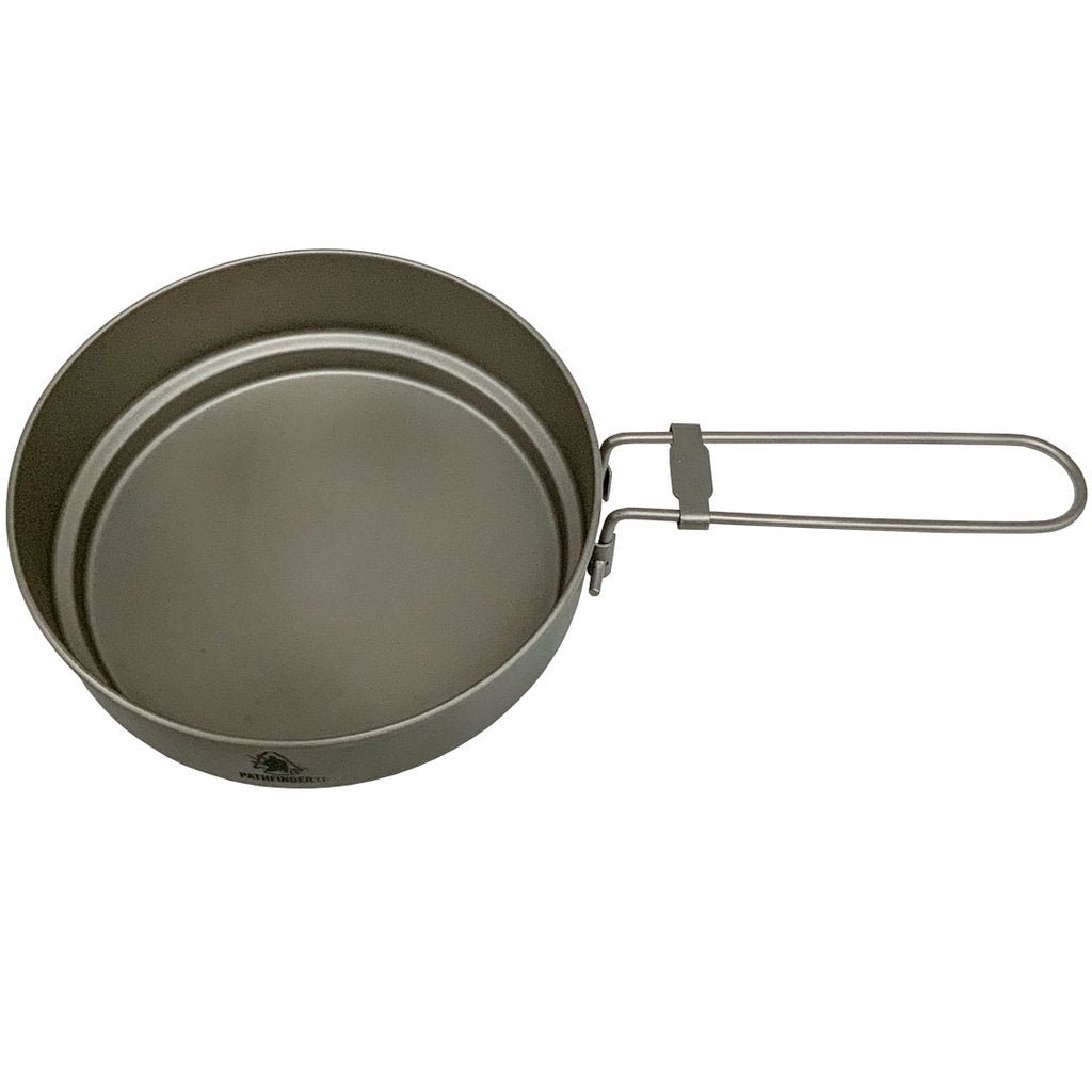 Premium Pathfinder Titanium Skillet – Lightweight, Durable & Non-Stick Camping & Backpacking Cookware for Outdoor Adventures