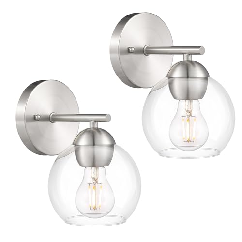 Brushed Nickel -1 Light-2PC