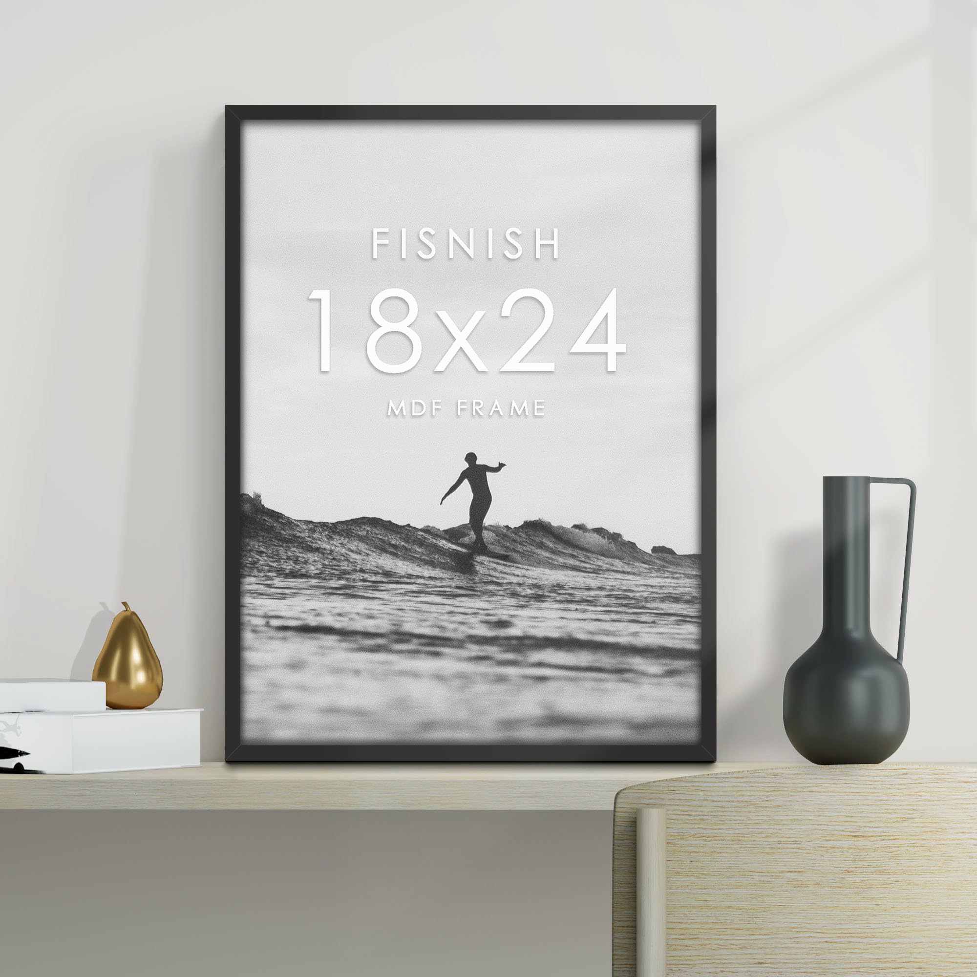 18x24 Picture Frames 5 Pack - Black Poster Frames for Wall Art Display - Horizontal & Vertical Hanging - Perfect for Home Decor, Office, Gallery & Classroom Wall Mounting