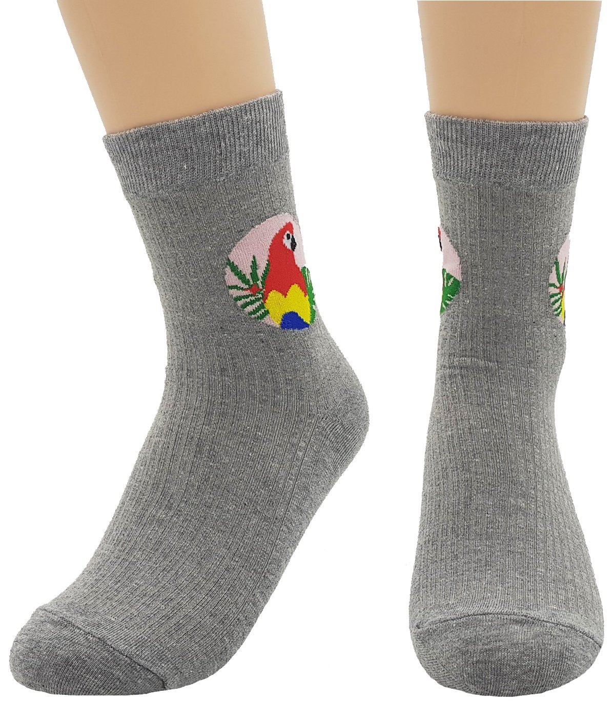 JJMax Women's Cute Animal Print Cotton Blend Socks 6-Pack - Soft Comfortable Casual Crew Socks for Everyday Wear, Gifts, Home & Office