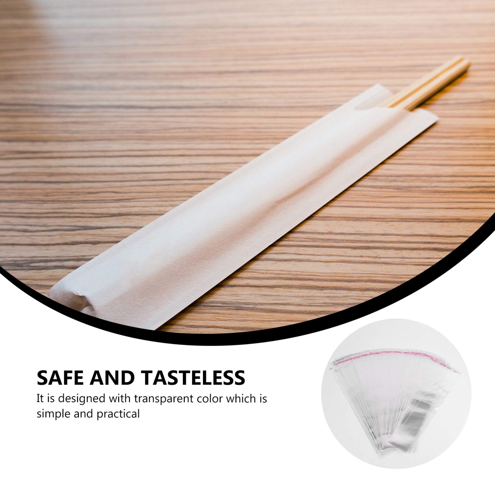 500pcs Self-Adhesive Plastic Bags - Clear OPP Pouch for Candy, Cookies, Bakery & Straws Packaging | Resealable Long Strip Bags for Parties, Gifts & Snack Storage