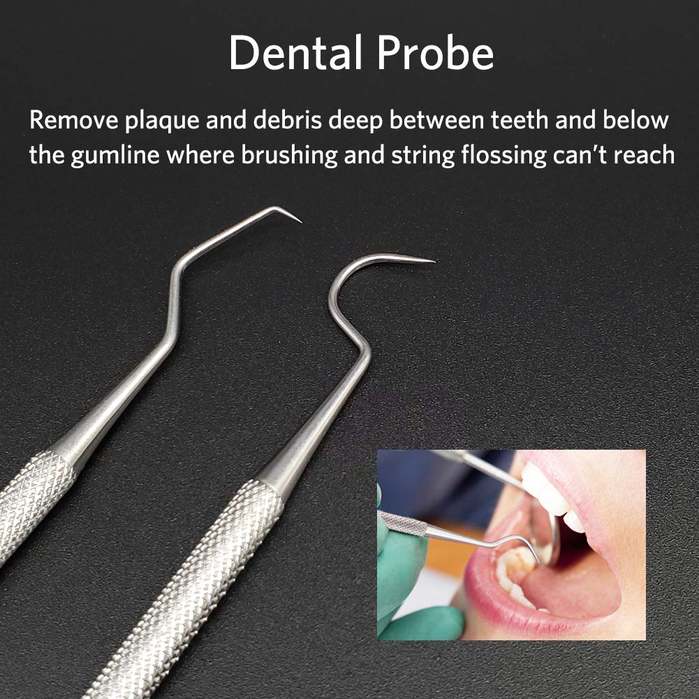Professional Dental Tools Kit - Stainless Steel Teeth Cleaning Set for Dentists, Personal & Pet Use | Includes Scaler Pick, Tartar Remover & Storage Box | Perfect for Home Dental Care & Veterinary Hygiene