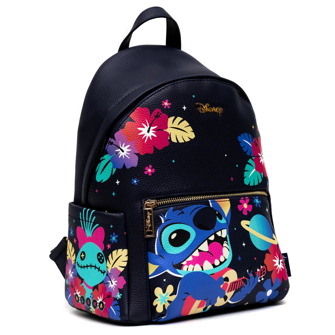 WondaPop Stitch Mini Backpack for Women & Teens - Cute Disney Lilo & Stitch Character Small Backpack - Perfect for School, Travel, Cosplay & Disney Theme Parks