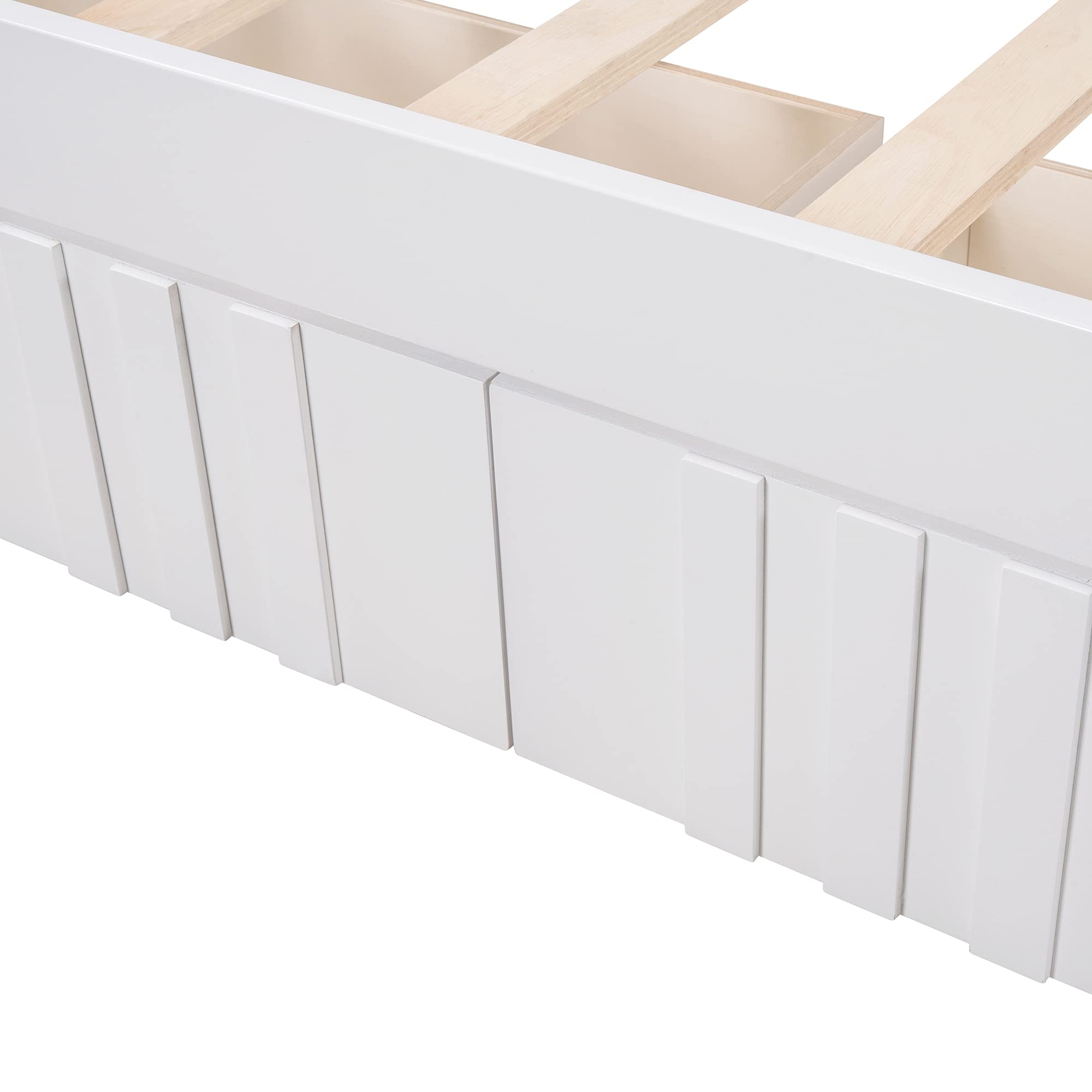 Twin Size Daybed with 2 Storage Drawers & Wood Slat Support - Solid Wood Sofa Bed Frame for Kids Teens Bedroom - No Box Spring Needed - White Wood Finish - Perfect for Guest Rooms, Living Rooms & Small Spaces