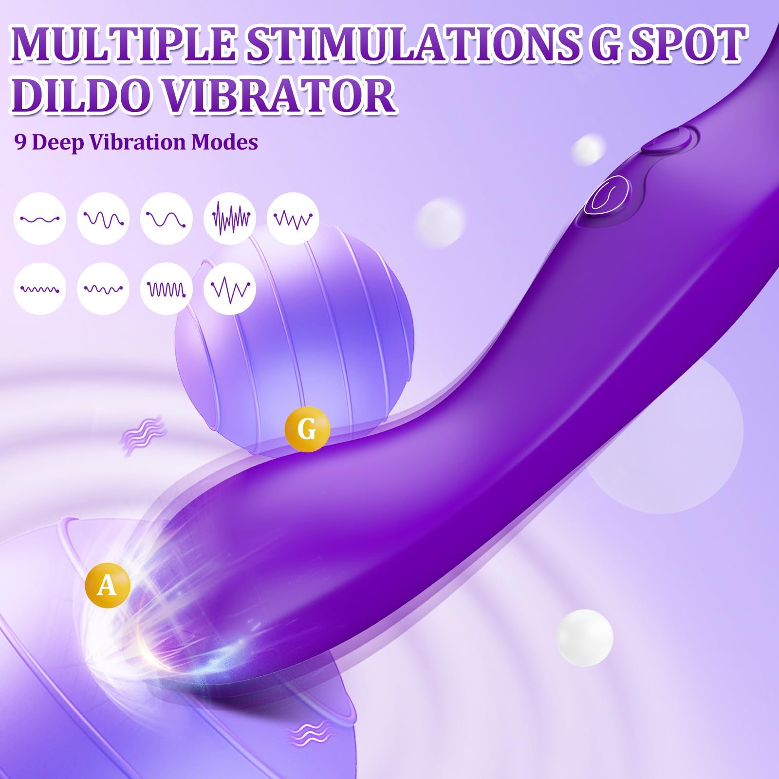 G Spot Dildo Vibrator - 9 Powerful Vibration & Tongue Licking Modes for Women, Rose Clitoral Stimulator - Anal & Vaginal Massager for Couples Foreplay - Perfect for Solo Play, Partner Intimacy & Spicing Up Your Sex Life