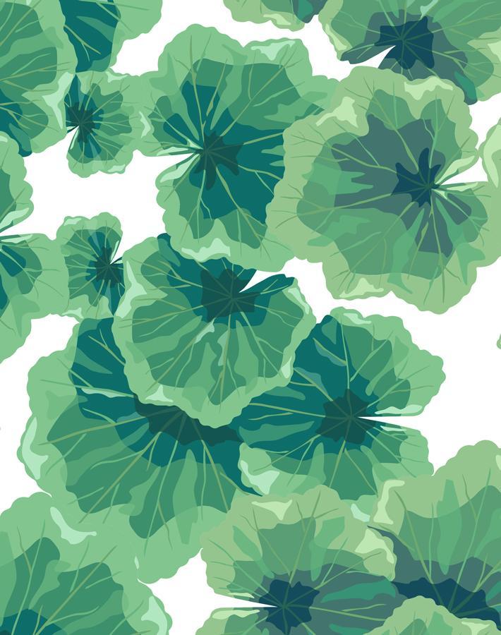 Nathan Turner White Geranium Leaves Wallpaper - Perfect for Living Room, Bedroom & Home Decor