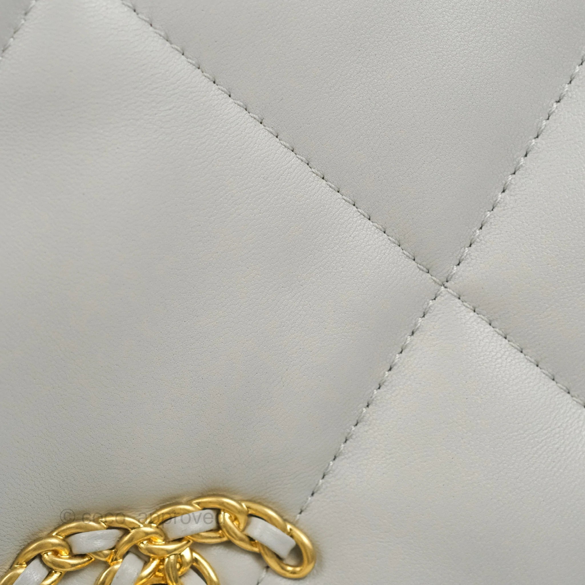 Chanel 19 Small Grey Lambskin Leather Bag with Mixed Gold & Silver Hardware - Perfect for Everyday Luxury & Evening Events