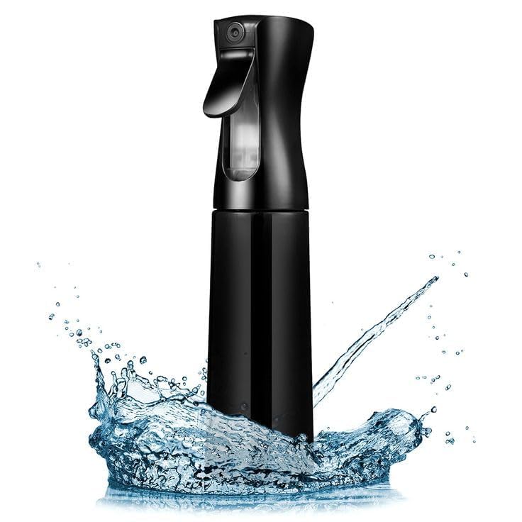 EZILO 300ml Fine Mist Spray Bottle for Hair Care, Styling & Hydration - Refillable Water Sprayer for Salon, Travel & Home Use