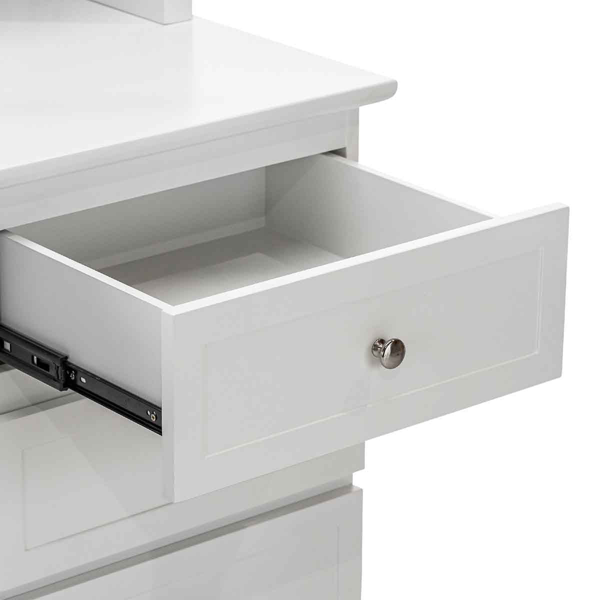 3-Drawer 5-Shelf Hutch Study Desk - Compact Home Office Desk with Storage for Small Spaces | Perfect for Study, Workstation, Dorm Room & Home Office Organization