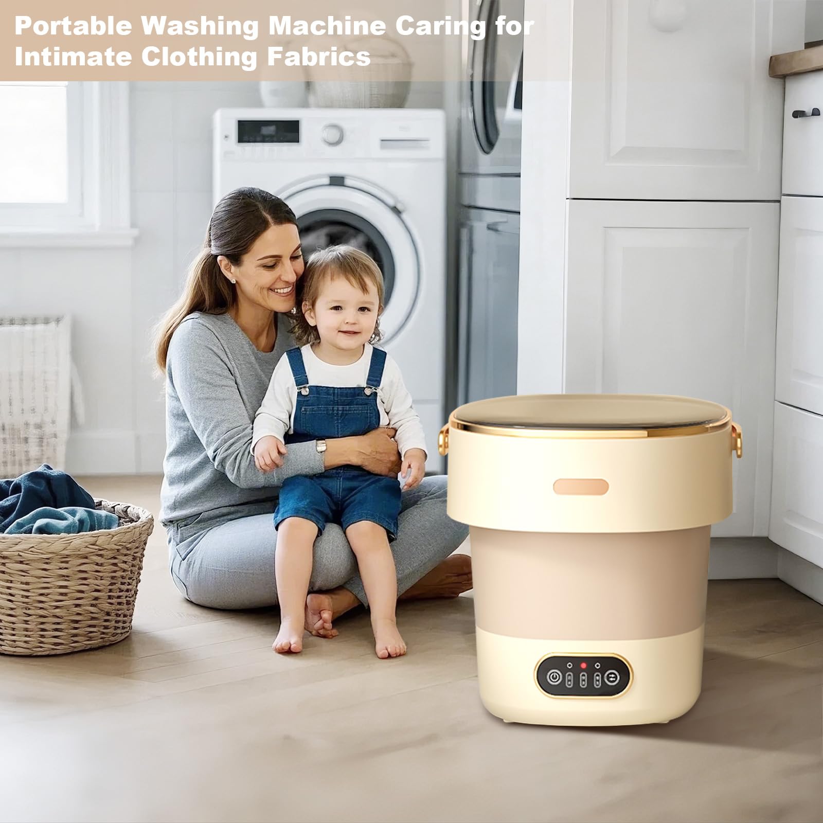 Portable Mini Washing Machine 13L - 3 Cleaning Modes for Baby Clothes, Underwear & Socks - Compact Foldable Design for Apartments, Dorms, Camping & Travel - Perfect for Small Spaces & On-the-Go Laundry Needs