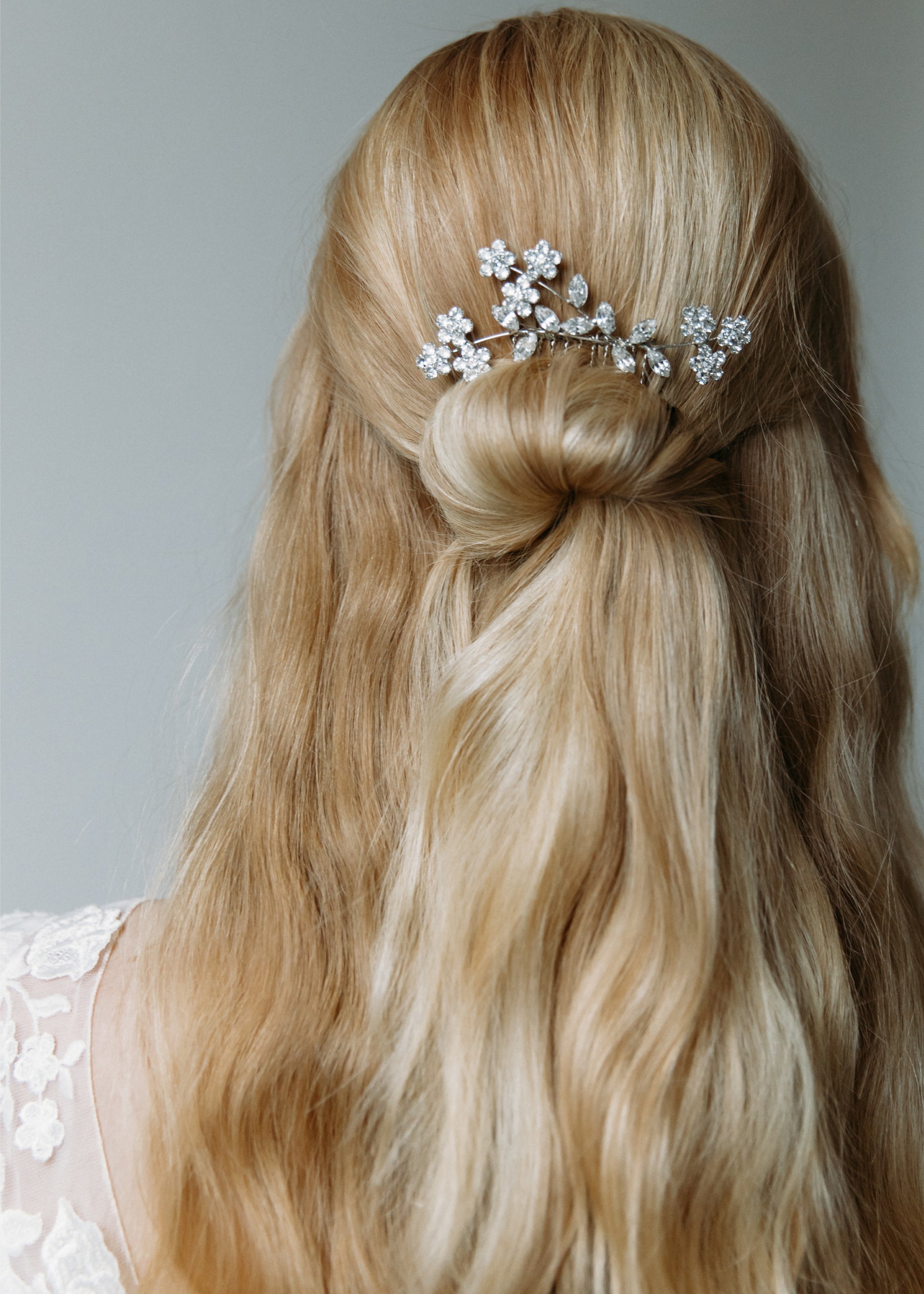 Violet Crystal Hair Comb - Elegant Handmade Hair Accessory for Women | Perfect for Weddings, Prom, and Special Occasions