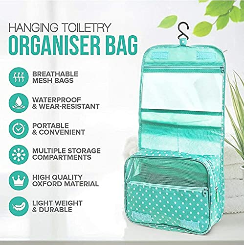 **GPNT Portable Hanging Toiletry Bag for Travel - Waterproof Cosmetic Makeup Organizer with Multiple Pockets, Unisex Travel Essentials for Bathroom & Gym Storage**    *(Perfect for Camping, Business Trips, and Daily Use - Compact & Lightweight Design for Easy Packing)*