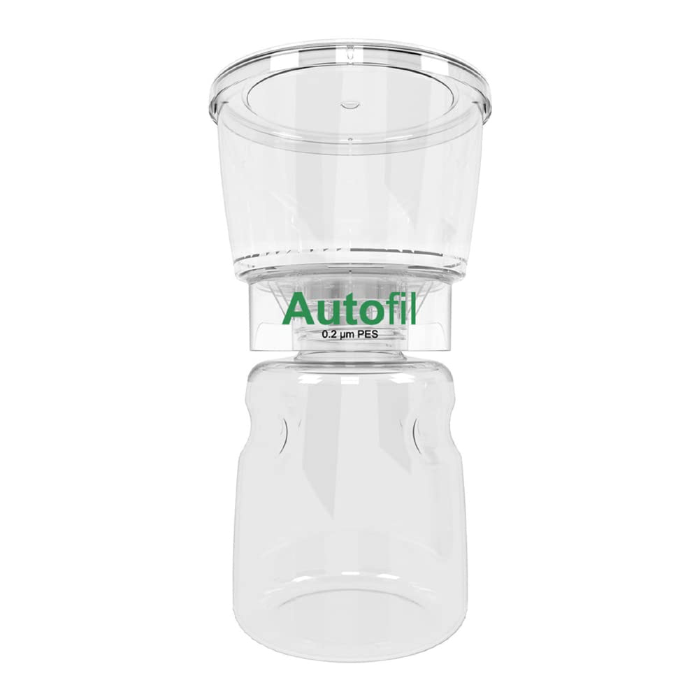 Sterile Disposable 0.2um PES Membrane Vacuum Filter Units - 500mL (Pack of 12) for Laboratory, Medical, and Pharmaceutical Applications
