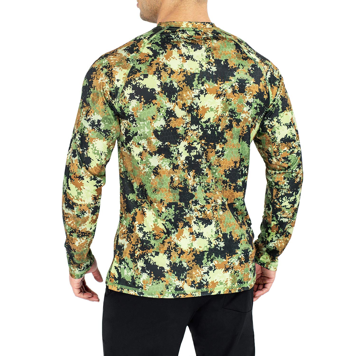 UPF 50+ Men's Long Sleeve Sun Protection Shirt - Breathable UV Blocking Outdoor Activewear for Hiking, Fishing & Beach - Casual Quick-Dry Performance Tee