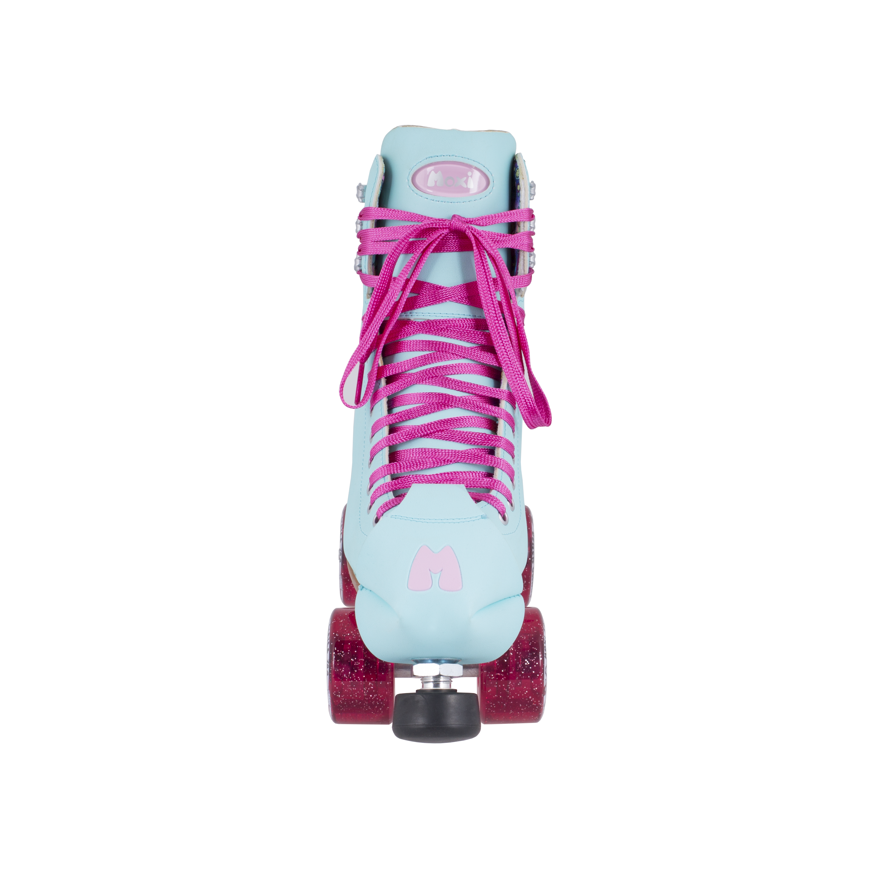 Moxi Beach Bunny Roller Skates - Light Blue Outdoor Quad Roller Skates for Women & Girls - Perfect for Beach Cruising, Park Skating & Outdoor Roller Derby