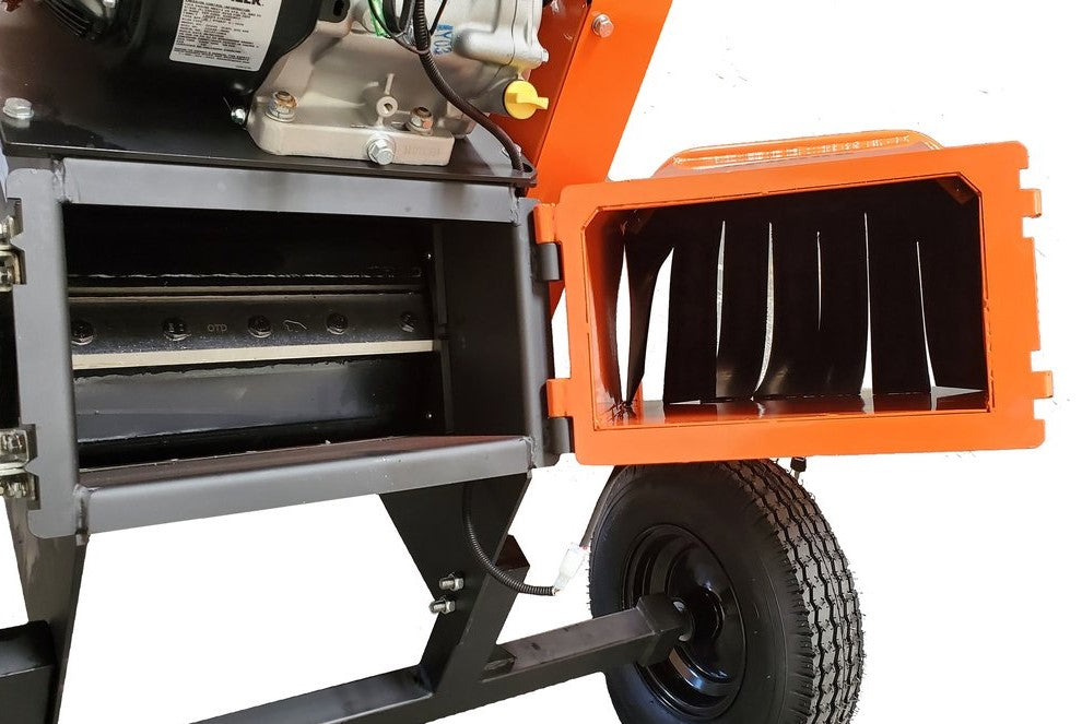 DK2 OPC506E 6-14 HP Gas Powered Chipper Shredder with Extended Axles & Trailer Tow Hitch - Heavy Duty Yard Waste Mulcher for Landscaping, Gardening & Property Maintenance