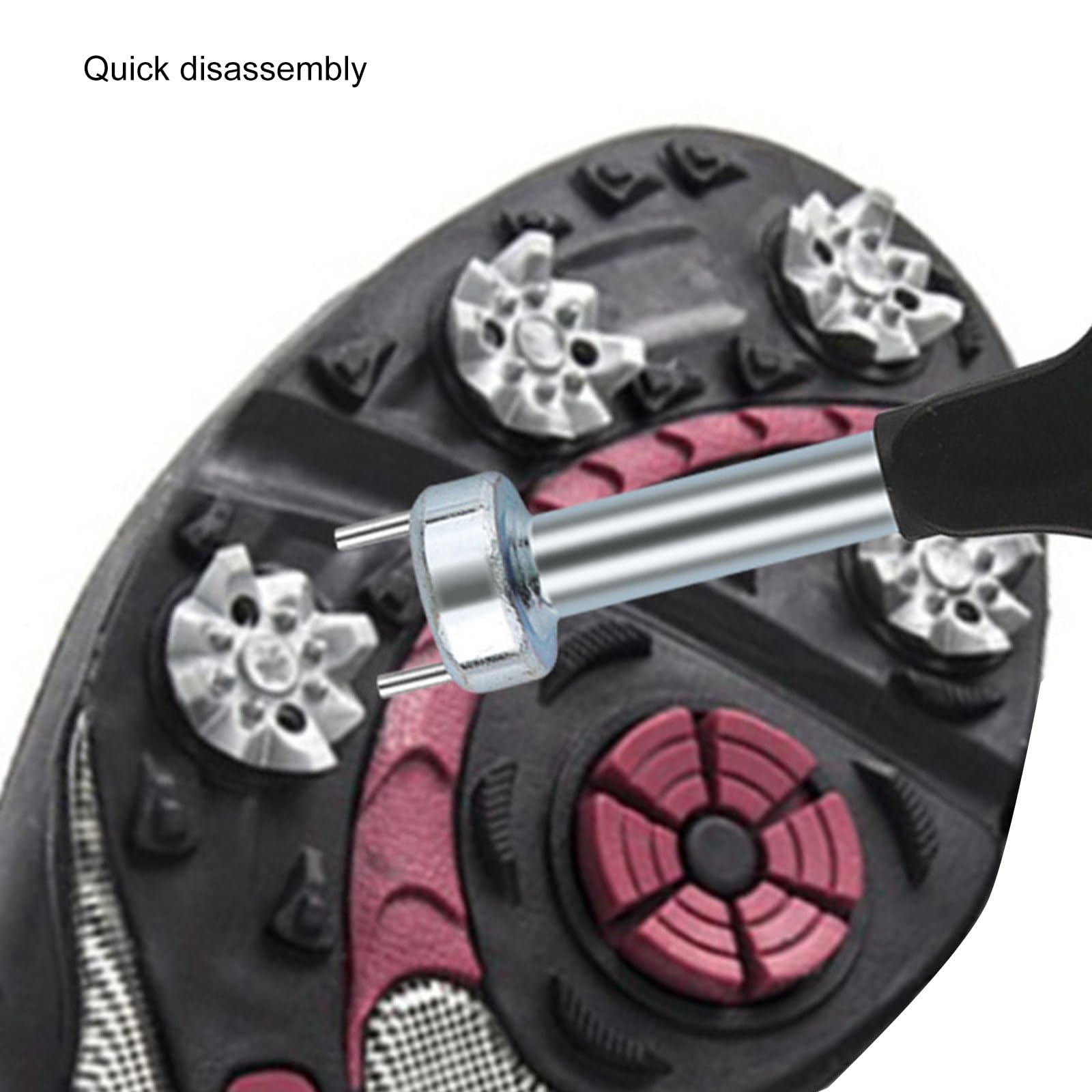 Universal Golf Spikes Wrench Remover Tool - 2 Pin Cleat Tool for Golf Shoes | Perfect for Changing Spikes on Golf Course or Driving Range