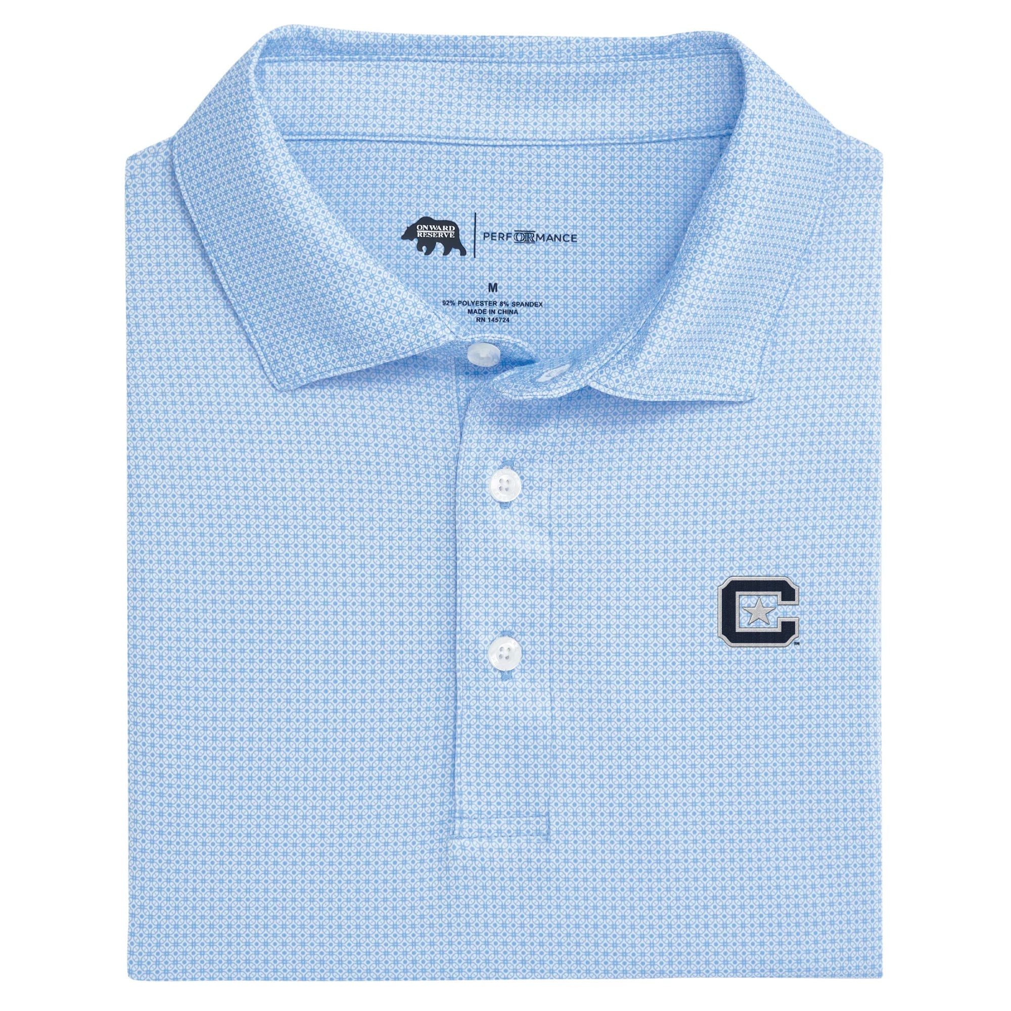 Citadel Range Men's Printed Performance Polo Shirt - Moisture Wicking, Breathable & Quick Dry Golf & Casual Wear