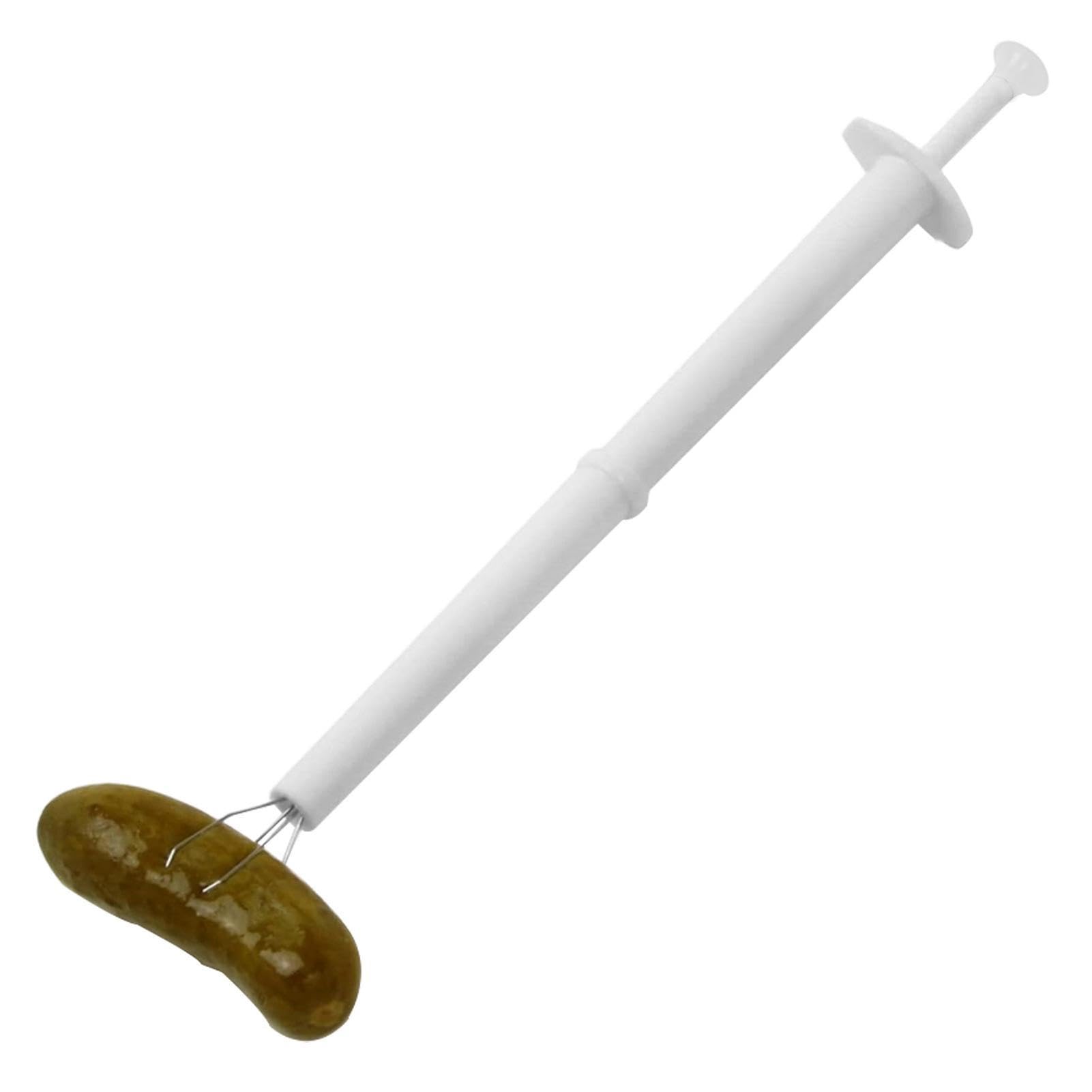 Stainless Steel Pickle Picker Fork - 8 Inch 4-Prong Jar Tool for Pickles, Peppers & Olives | Durable PVC Handle Kitchen Utensil for Restaurants, Bakeries & Home Canning | Perfect for Salad Bars, BBQ Parties & Picnics