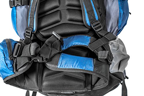 TETON Sports Outfitter 4600 Ultralight Internal Frame Backpack - 75L High-Performance Hiking & Camping Backpack for Outdoor Adventures, Travel & Trekking - Durable & Comfortable Blue Backpack for Men & Women - Perfect for Long-Distance Hiking, Mountain Climbing & Backpacking Trips