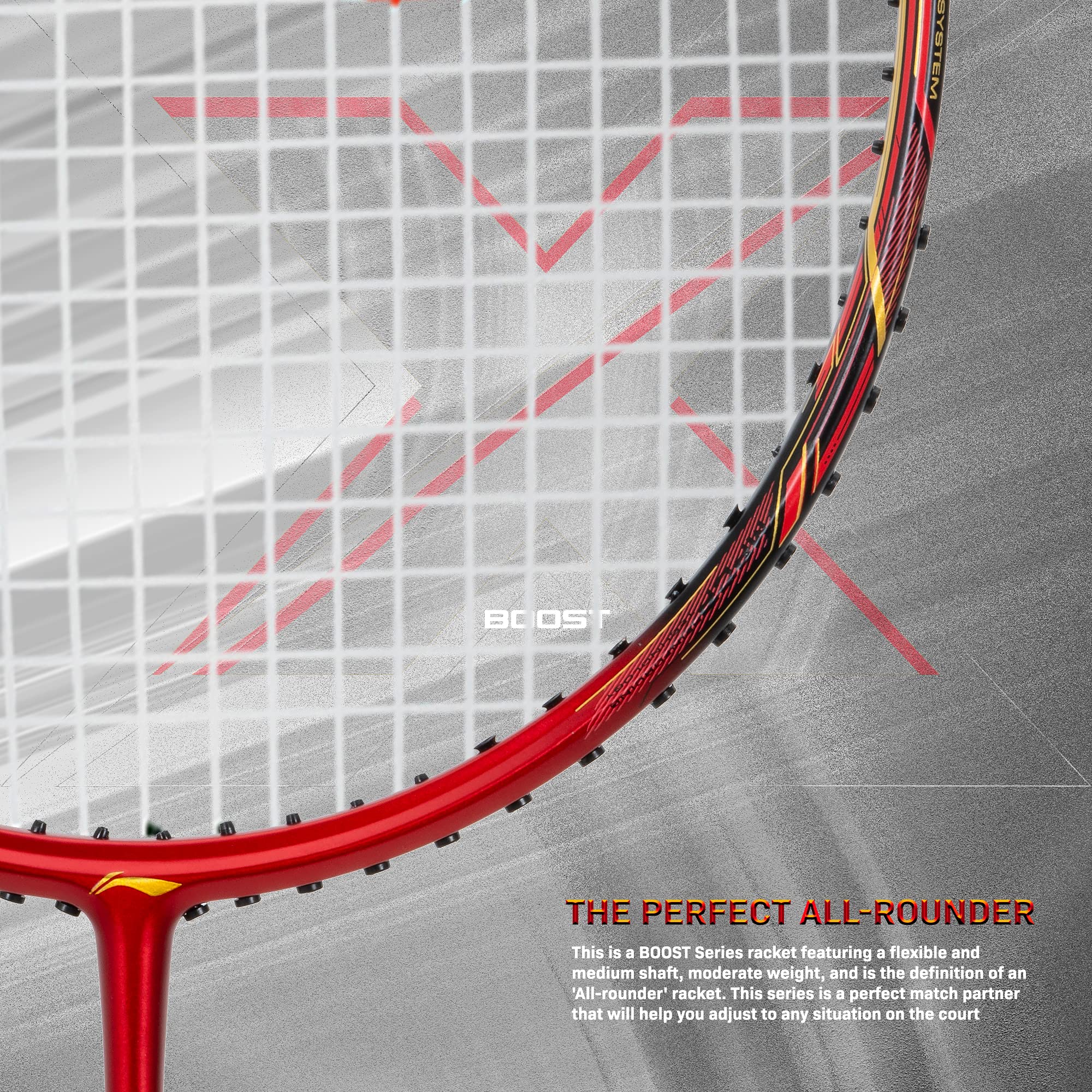 **3D Calibar X Boost Carbon Graphite Tennis Racquet – 83g Lightweight, 30lbs String Tension, Free Full Cover (Red/Black) – Perfect for Competitive Play & Training**