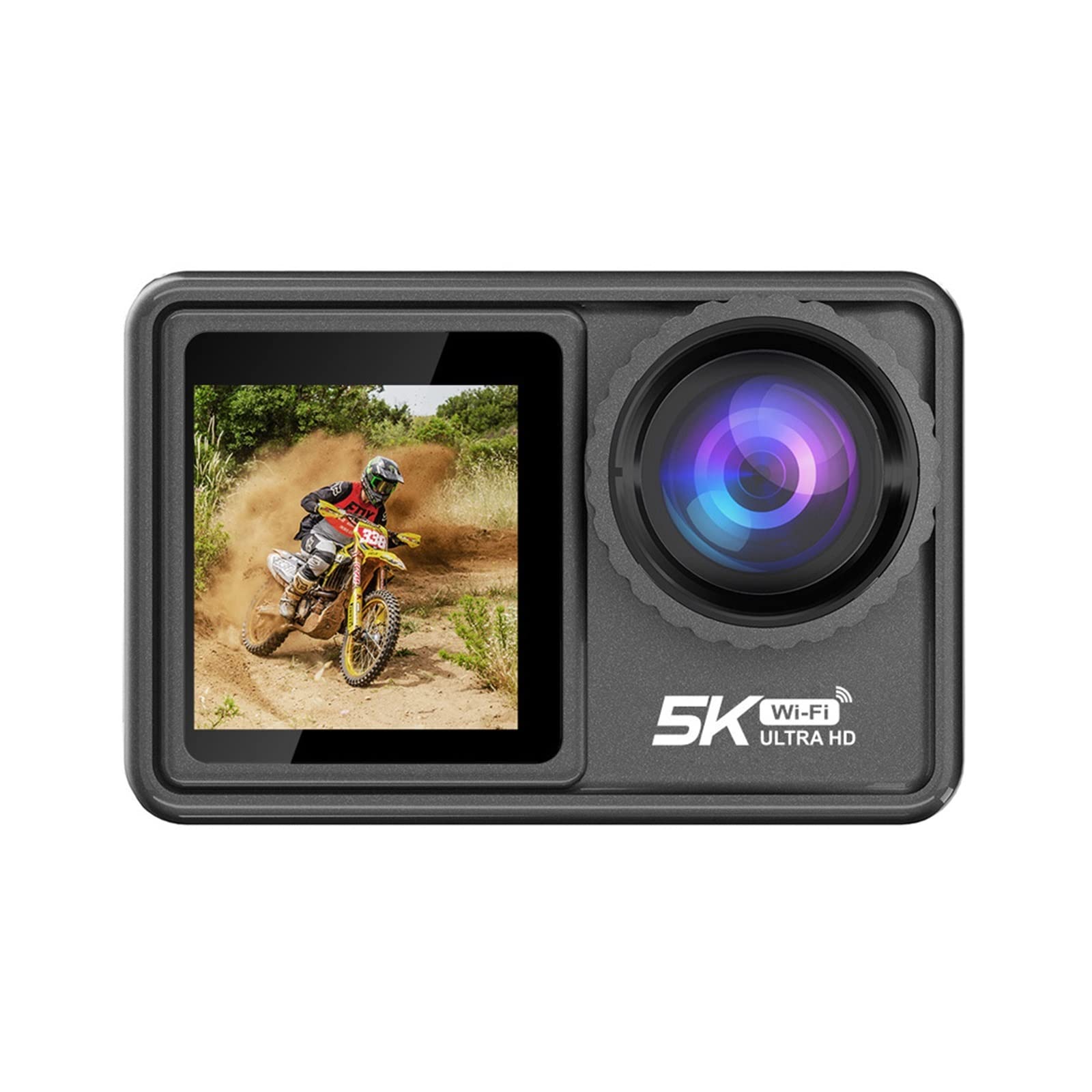 **MZZYG 5K Action Camera with Interchangeable Lens, 48MP Zoom & Electronic Stabilizer - Perfect for Vlogging, Travel, Sports & Adventure (32GB Included)**