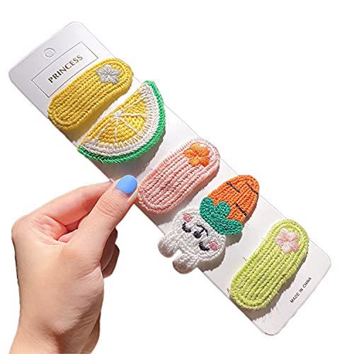 Cute Animal Pattern Felt Snap Hair Clips for Baby Girls & Toddlers - Soft Hair Barrettes & Bows for Kids (Perfect for Daily Wear, Parties & Photo Shoots)