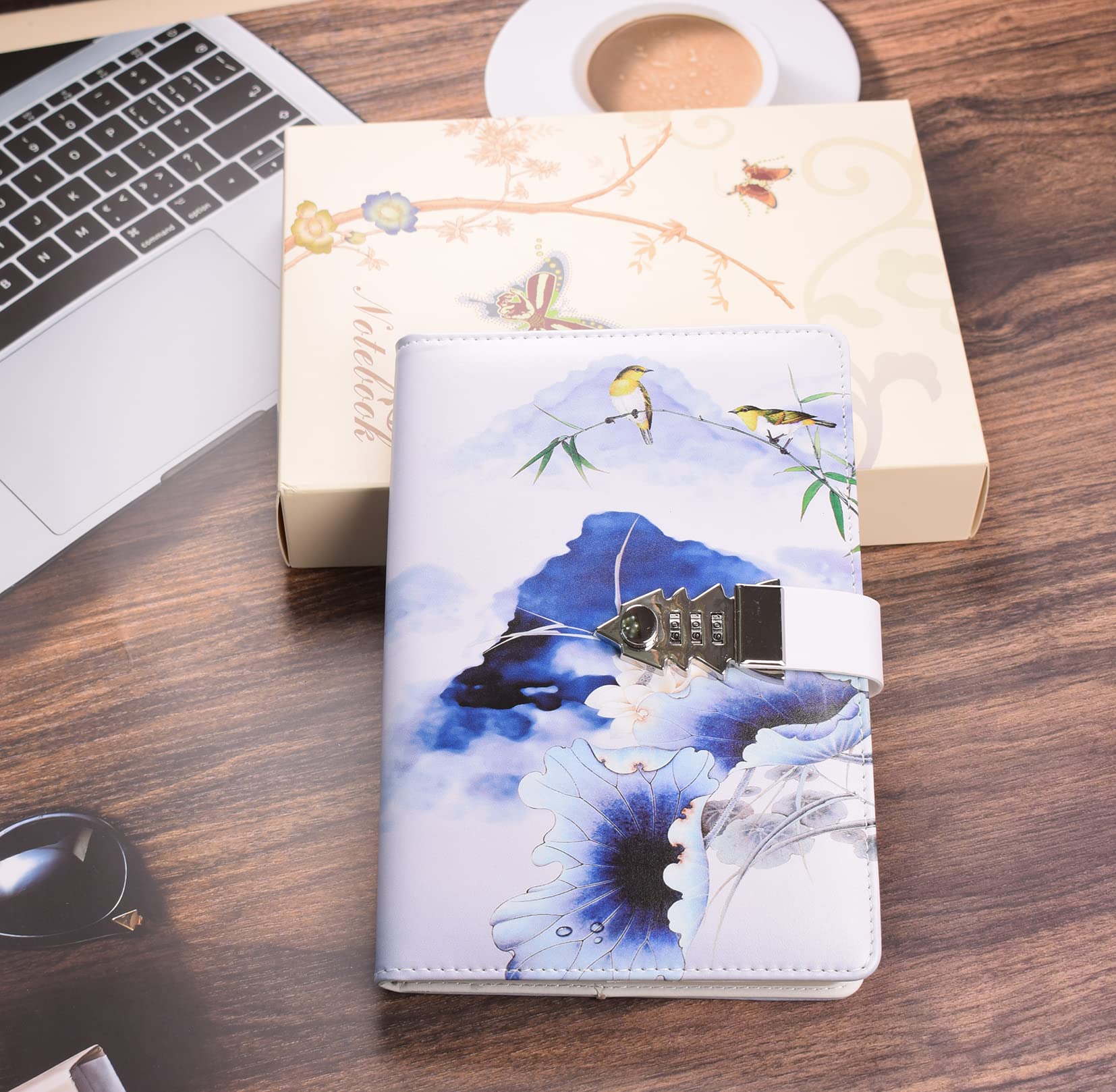 JunShop A5 Locking Diary Notebook - Digital Password Lock Journal, Combination Lock Notepad Book for Teens & Adults, Perfect for Personal Writing, Travel Planning & Secret Keeping
