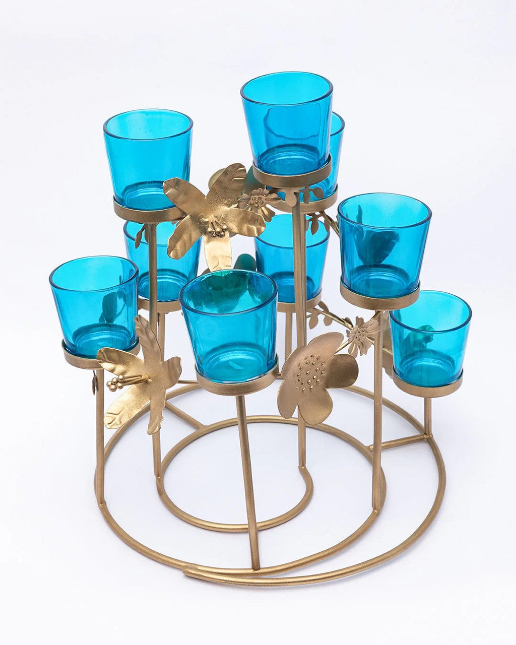 10 Pack Turquoise Glass Votive Tealight Candle Holders - Elegant Wedding Centerpiece, Christmas Decor, Bridal Shower & Party Decorations - Perfect for Home, Events and Romantic Ambiance