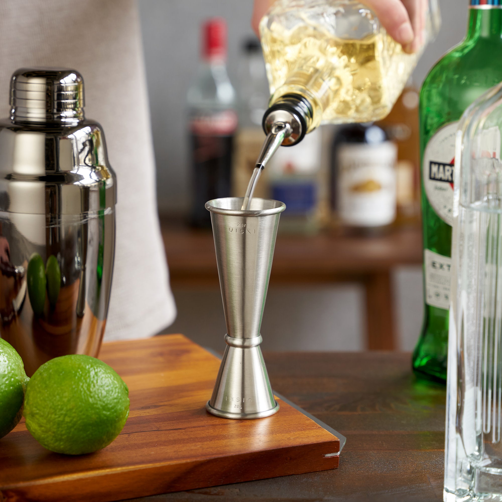 Premium Harrison Large Japanese Style Jigger - 1oz & 2oz Dual Measuring Cup for Cocktails, Bartending, and Mixology - Perfect for Home Bars, Professional Use, and Cocktail Enthusiasts
