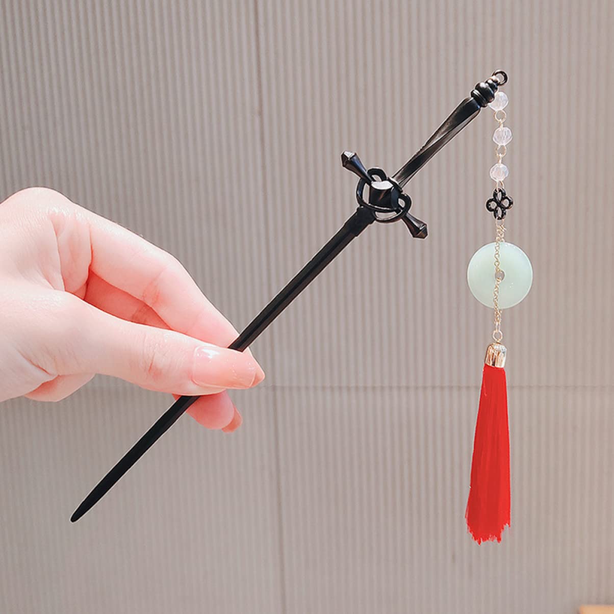Beaupretty Women's Hair Stick with Tassel - Elegant Chignon Bun Hairpin, Chinese Sword Style Hair Accessory for Girls & Women | Perfect for Weddings, Cosplay, and Traditional Hairstyles