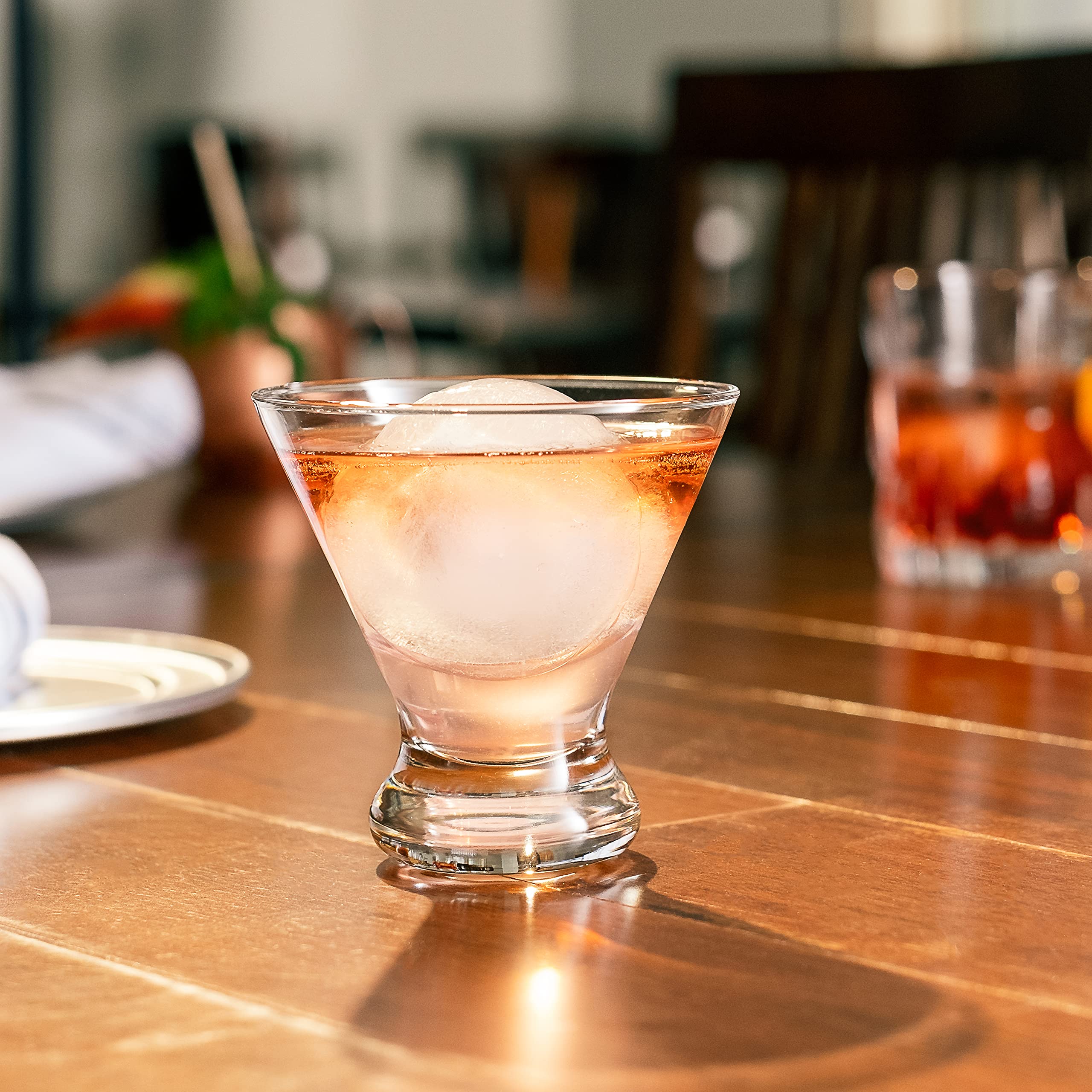 Libbey Cosmopolitan Stemless Martini Glasses Set - 12-Pack Dishwasher Safe Barware for Cocktails, Margaritas & Wine - Lightweight Shatter-Resistant Glassware for Wedding Parties, Home Bars & Restaurants