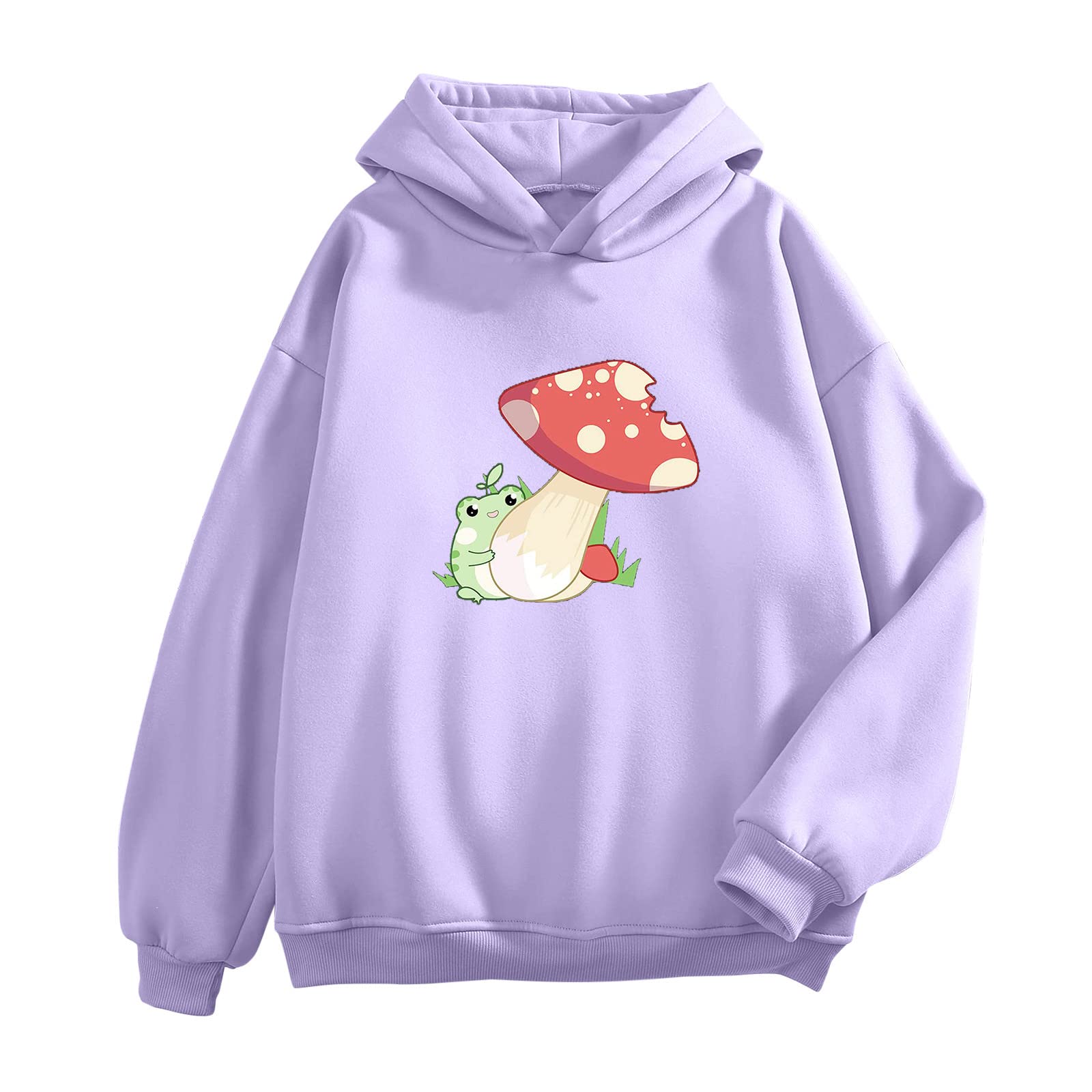 Cute Frog Print Women's Sweatshirt - Long Sleeve Hoodie Pullover for Casual Wear | Cozy Loungewear, Street Style & Outdoor Activities