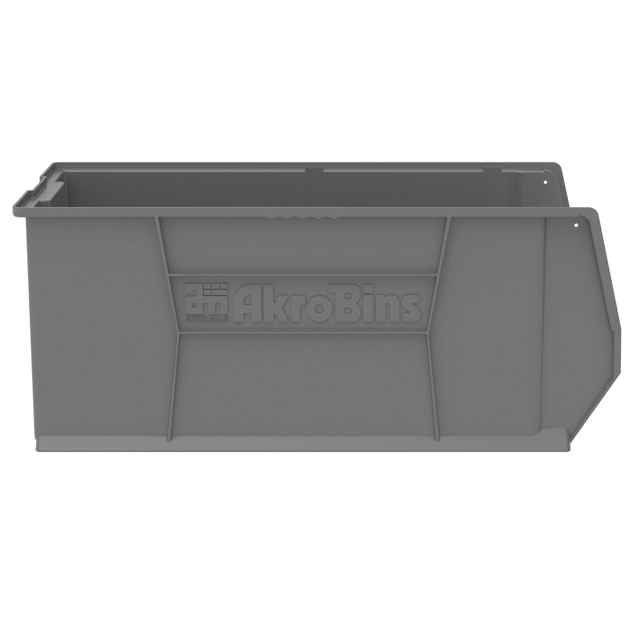 Super-Size Akro-Mils 30290 AkroBins Plastic Storage Containers - 30x18x12 Inch Stackable Organizer Bins for Garage, Classroom & Warehouse - Space-Saving Grey Storage Solution (1-Pack) - Perfect for Tool Storage, Office Supplies & Industrial Parts Organization