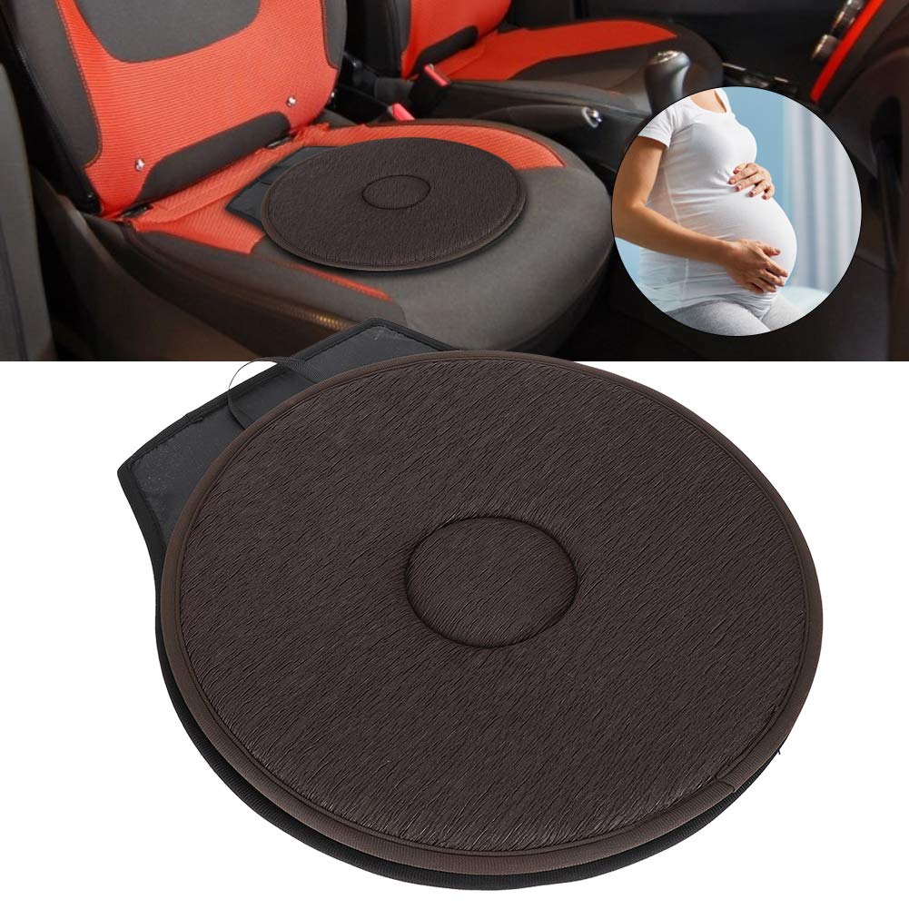 Qinlorgo 360° Rotating Non-Slip Car Seat Mat - Waterproof & Portable for Pregnant Women | Perfect for Road Trips, Commuting & Comfortable Driving