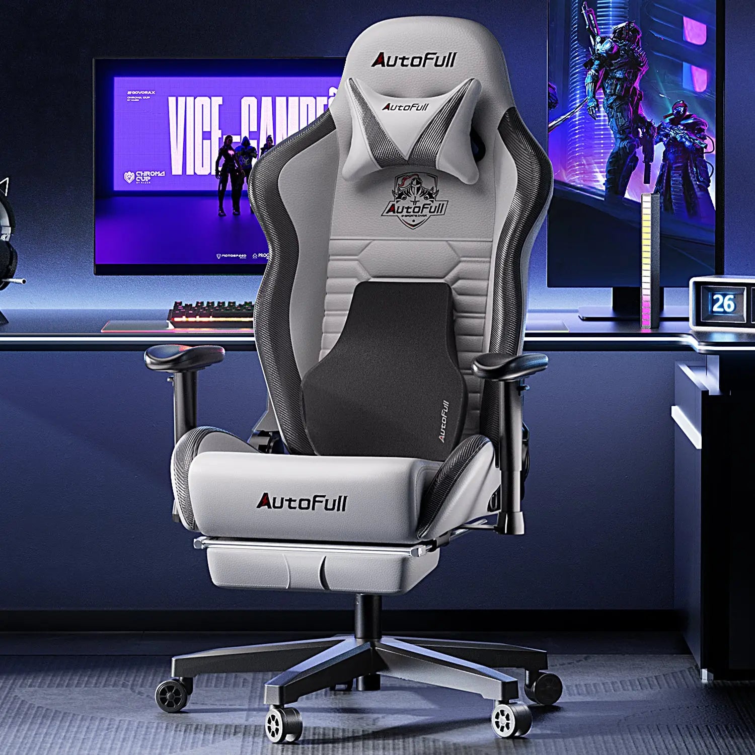AutoFull C3 Ergonomic Gaming Chair with Adjustable Lumbar Support - Comfortable Racing Style Computer Chair for PC Gamers & Office Workers, Perfect for Long Gaming Sessions & Home Office Use