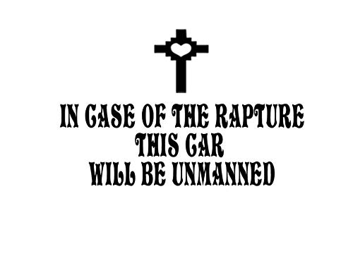 Funny Rapture Car Decal - Unmanned Vehicle Sticker for Cars, Laptops & Walls - Perfect for Christian Humor, End Times Jokes & Unique Gifts