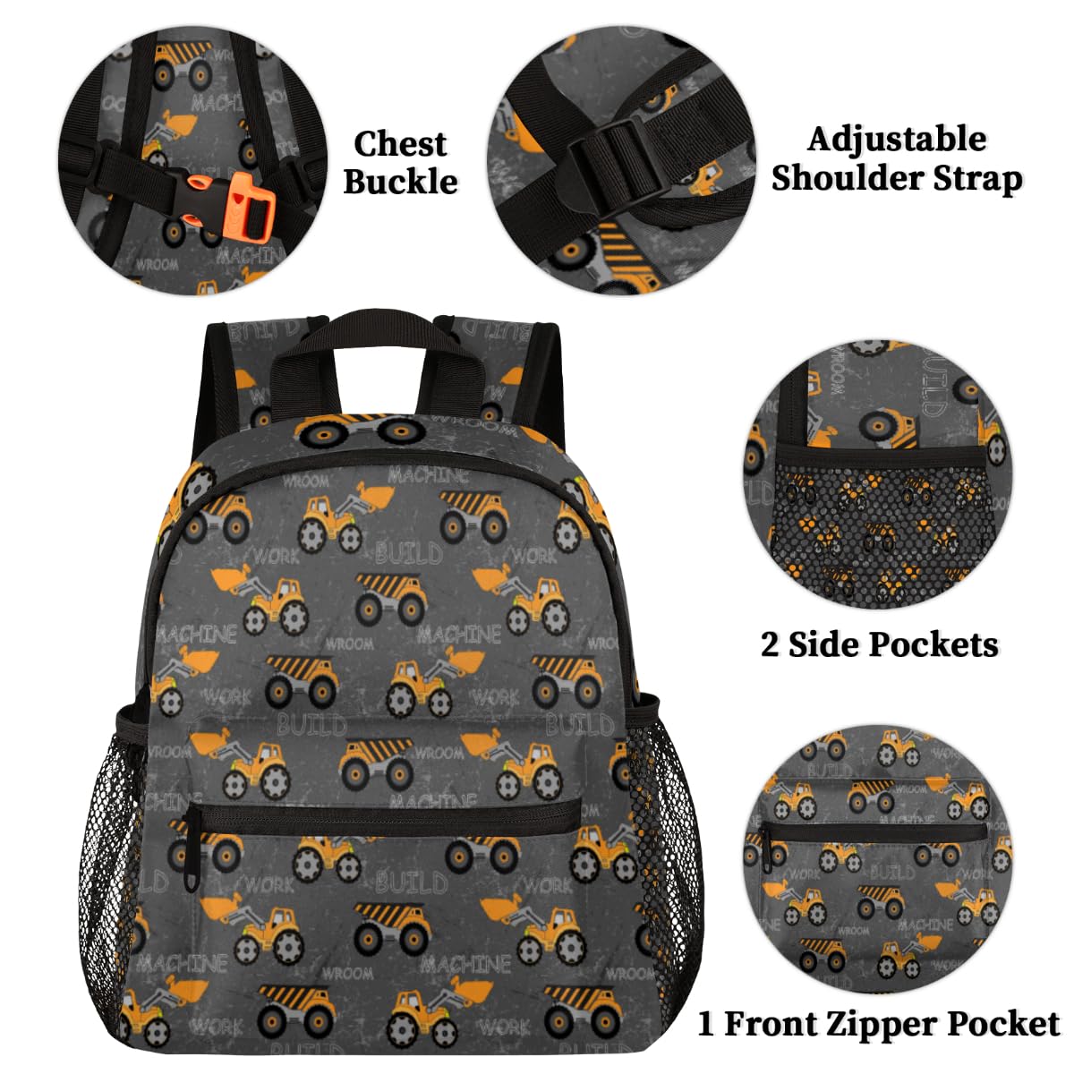 Durable Lightweight Waterproof Toddler Backpack for Boys - Small Bookbag for Preschool, Kindergarten & Travel - Perfect for School, Daycare & Outdoor Adventures
