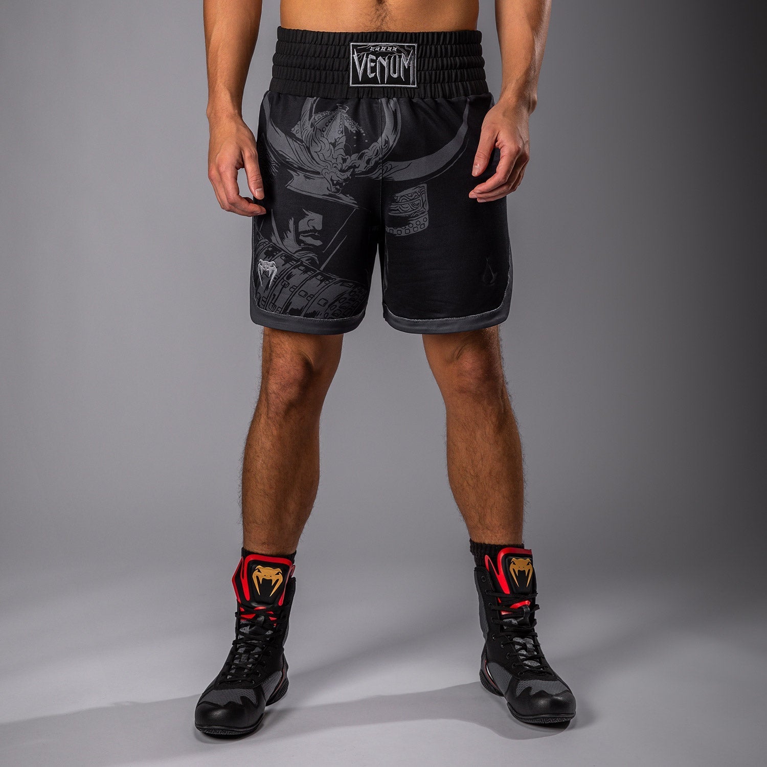 Venum x Assassin's Creed Shadows Boxing Shorts - Black MMA Training Shorts for Men | High-Performance Fightwear for Boxing, MMA & Fitness Workouts