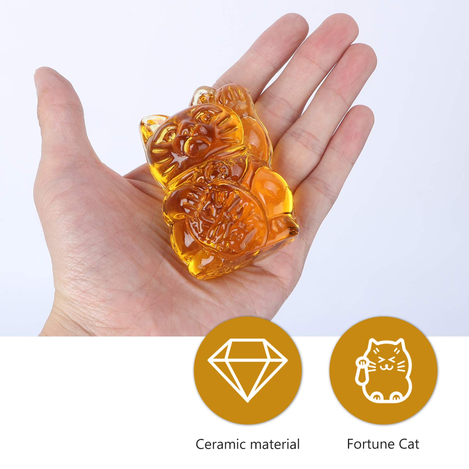 1pc Crystal Cat Ornament - Birthday Holiday Desktop Decor, Creative Cartoon Craft for Car & Home Showcase | Perfect for Gifts, Party Favors, and Office Decorations