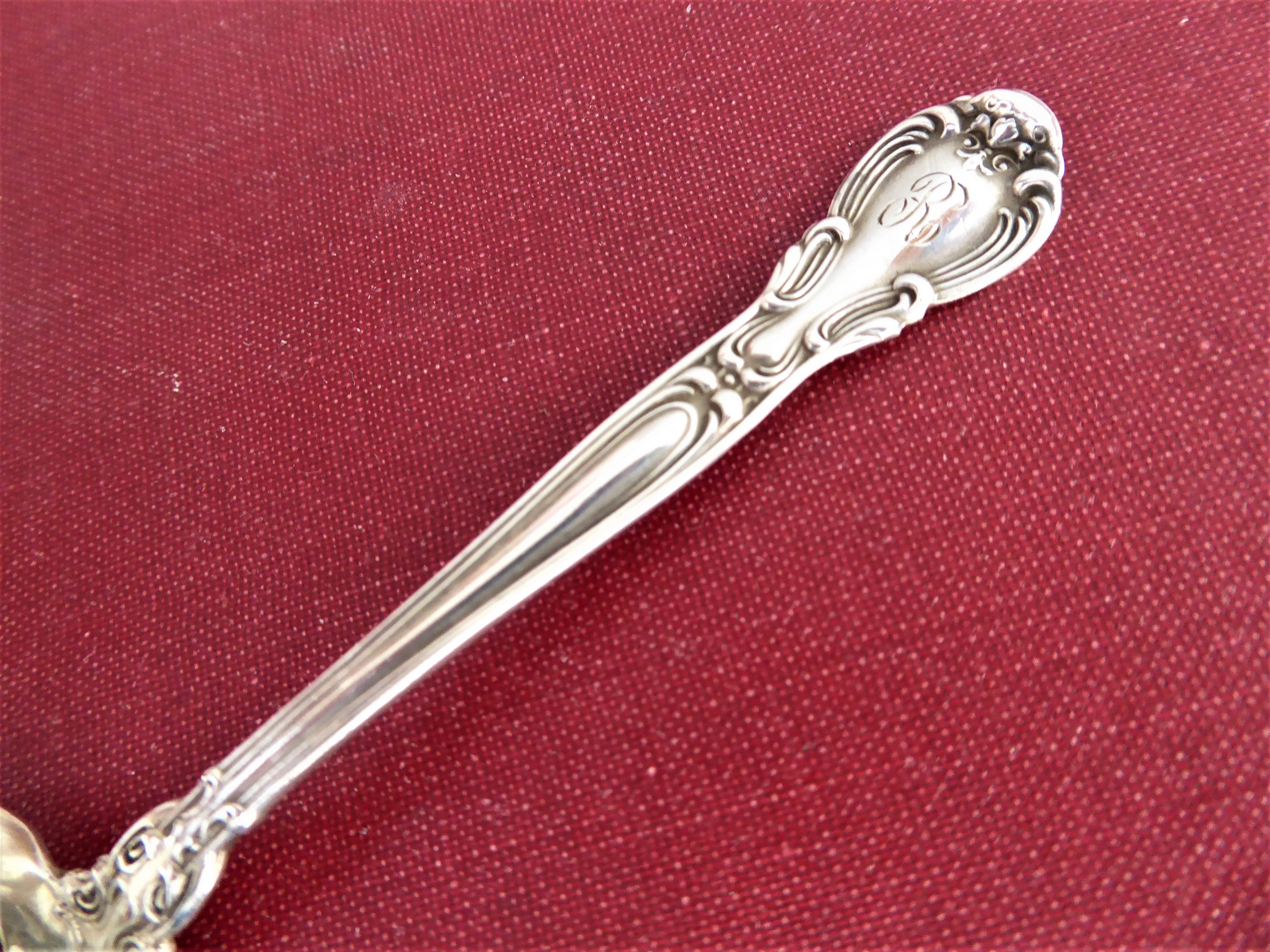 Gorham Chantilly Sterling Silver Bon Bon Spoon with Monogram Initial R - Elegant Nut Spoon for Afternoon Tea, Bridal Shower & Wedding Gifts