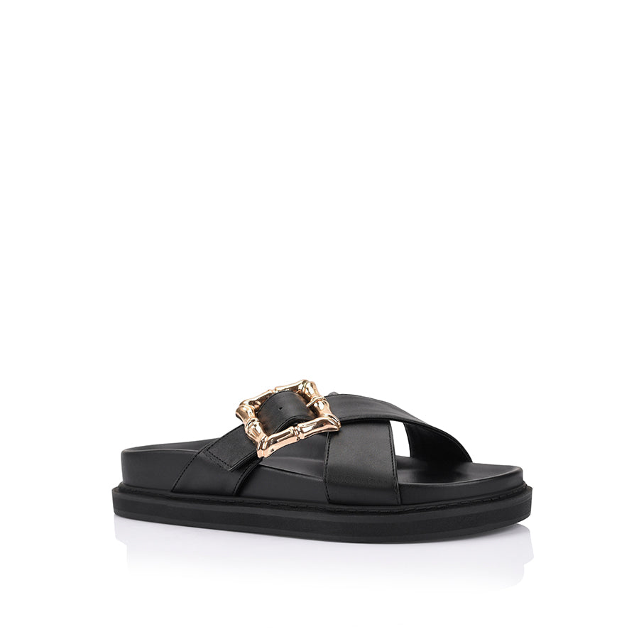 Bradford Footbed Slides - Comfortable Black Sandals for Men & Women | Perfect for Beach, Pool, and Casual Wear